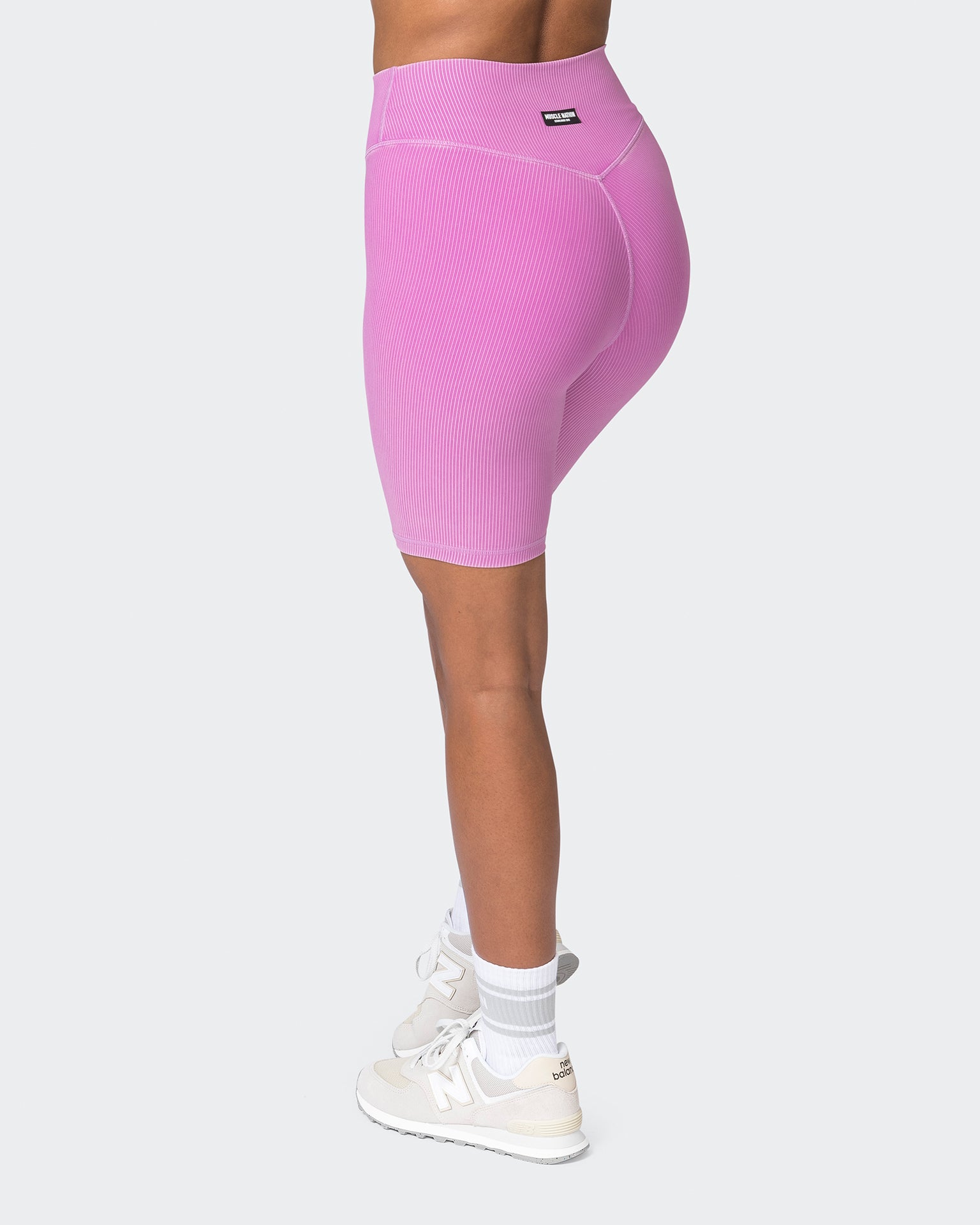 Zero Rise Vintage Rib Referee Length Shorts - Washed Dahlia-Shorts-XXS-072327WSHDHL-XXS-MNAPPRL26036-5-Muscle Nation