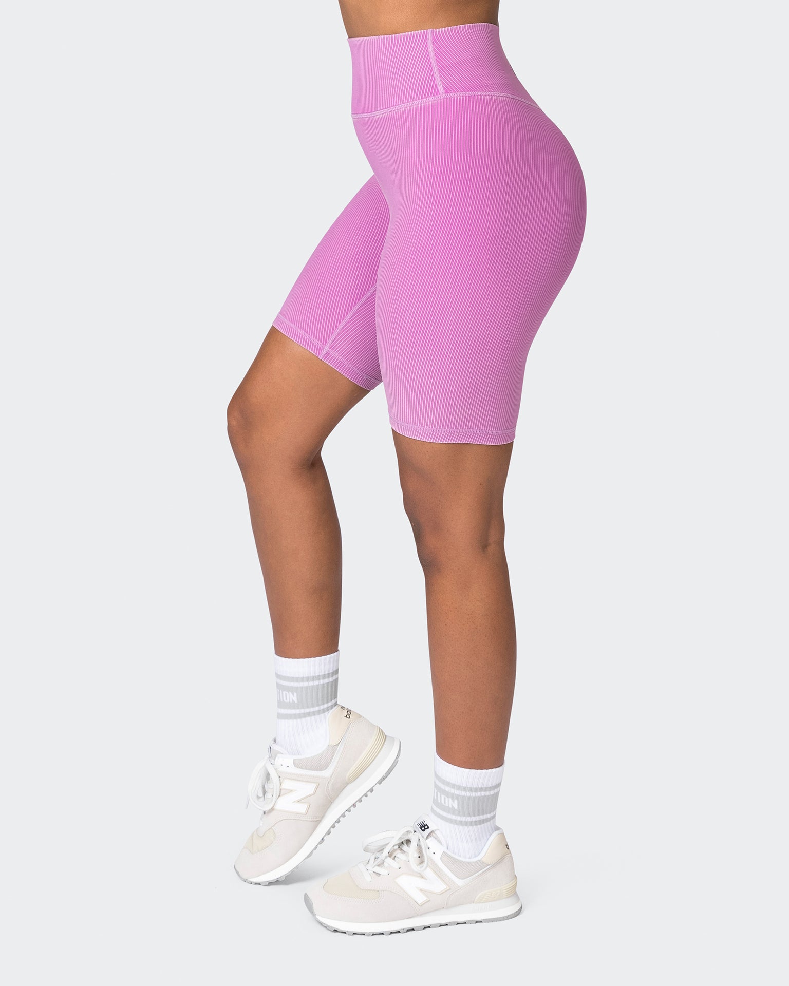 Zero Rise Vintage Rib Referee Length Shorts - Washed Dahlia-Shorts-XXS-072327WSHDHL-XXS-MNAPPRL26036-6-Muscle Nation