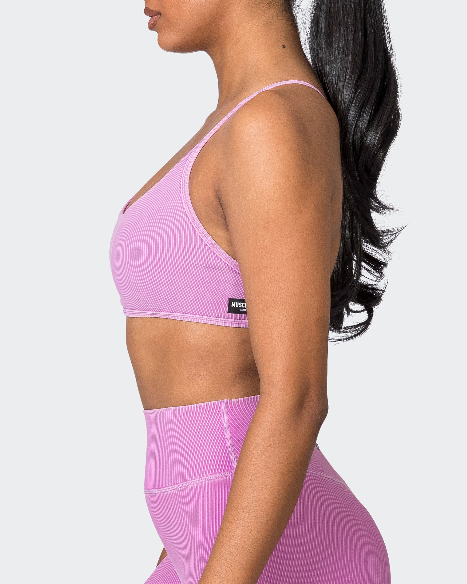Essence Vintage Rib Bralette - Washed Dahlia-Bralettes-XS-072323WSHDHL-XS-MNAPPRL25901-5-Muscle Nation