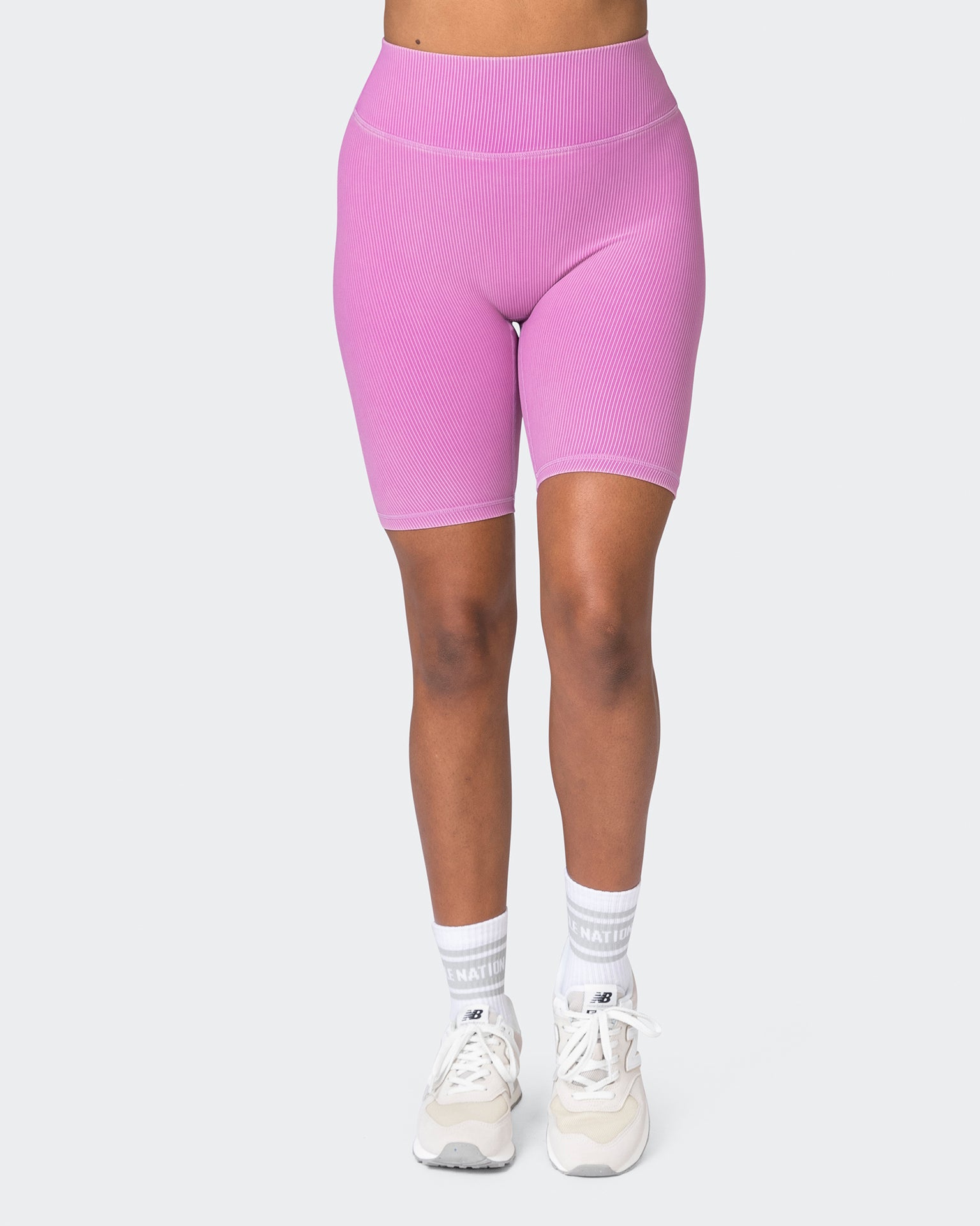 Zero Rise Vintage Rib Referee Length Shorts - Washed Dahlia-Shorts-XXS-072327WSHDHL-XXS-MNAPPRL26036-3-Muscle Nation