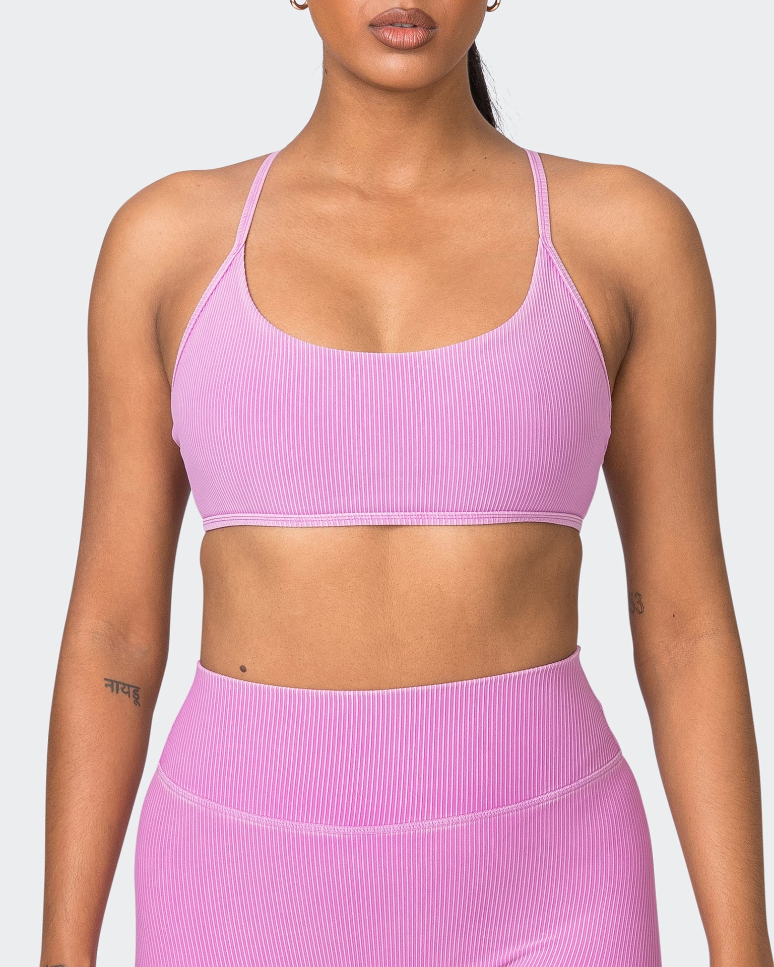 Essence Vintage Rib Bralette - Washed Dahlia-Bralettes-XS-072323WSHDHL-XS-MNAPPRL25901-3-Muscle Nation