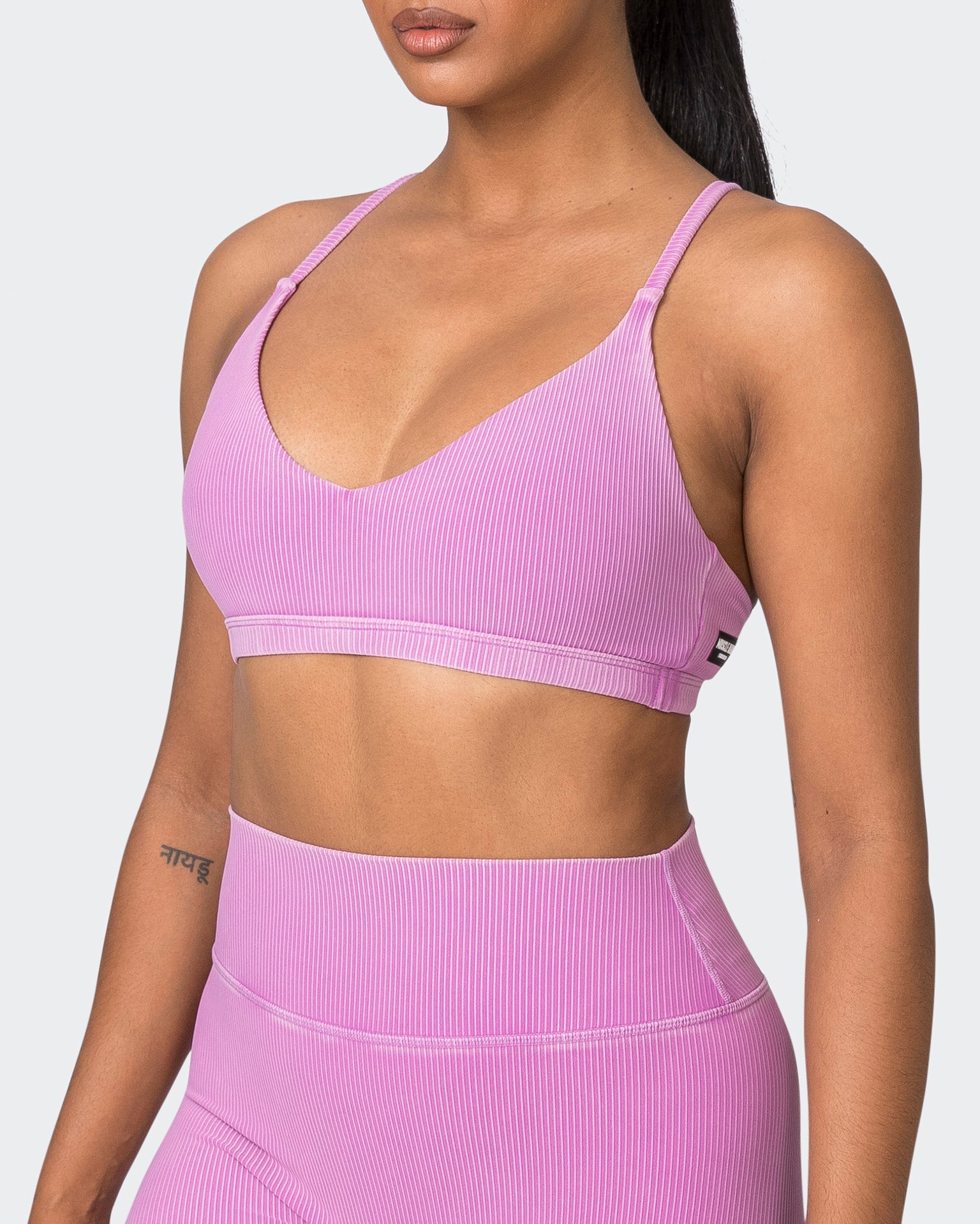 Levitate Vintage Rib Bralette - Washed Dahlia-Bralettes-XS-072325WSHDHL-XS-MNAPPRL25965-4-Muscle Nation
