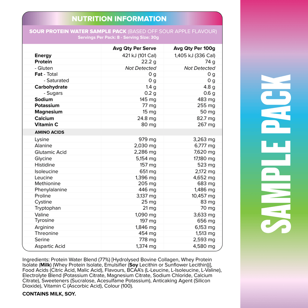 PROTEIN WATER - Sour Sample Pack - 5 Flavours – Muscle Nation