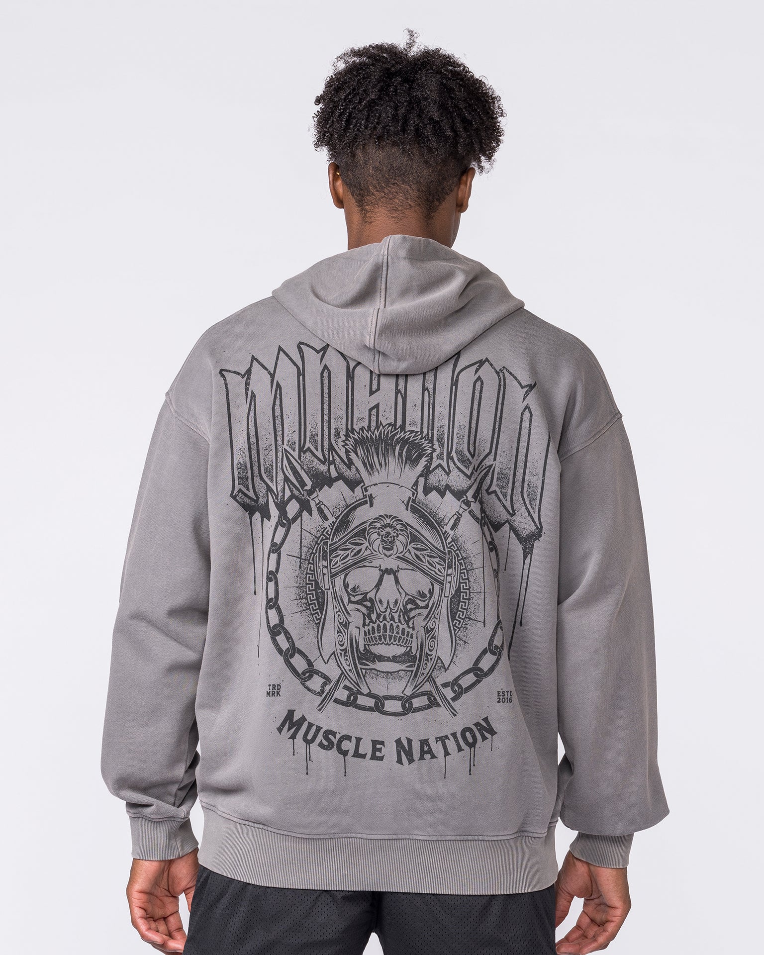 Spartan Vintage Hoodie - Washed Tornado-Jumpers & Hoodies-XS-032633WSHTORN-XS-MNAPPRL49581-5-Muscle Nation