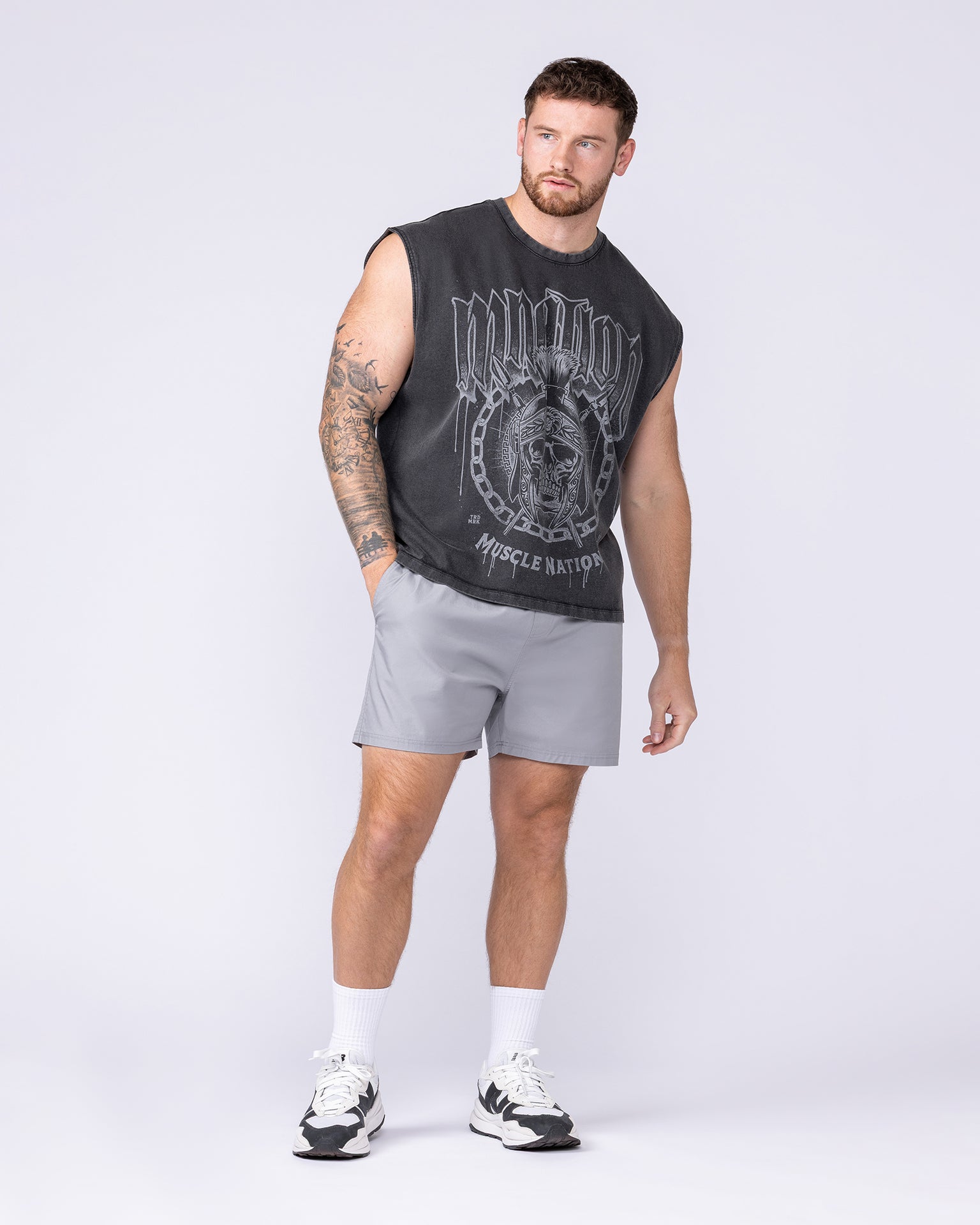 Spartan Vintage Boxy Muscle Tank - Washed Black-Singlets & Tanks-S-1125139WSHBLK-S-MNAPPRL47744-6-Muscle Nation