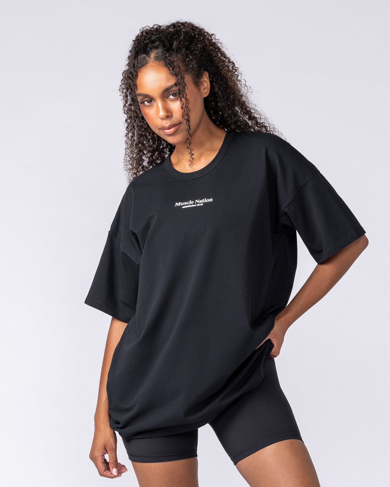 Sports Division Oversized Tee - Black