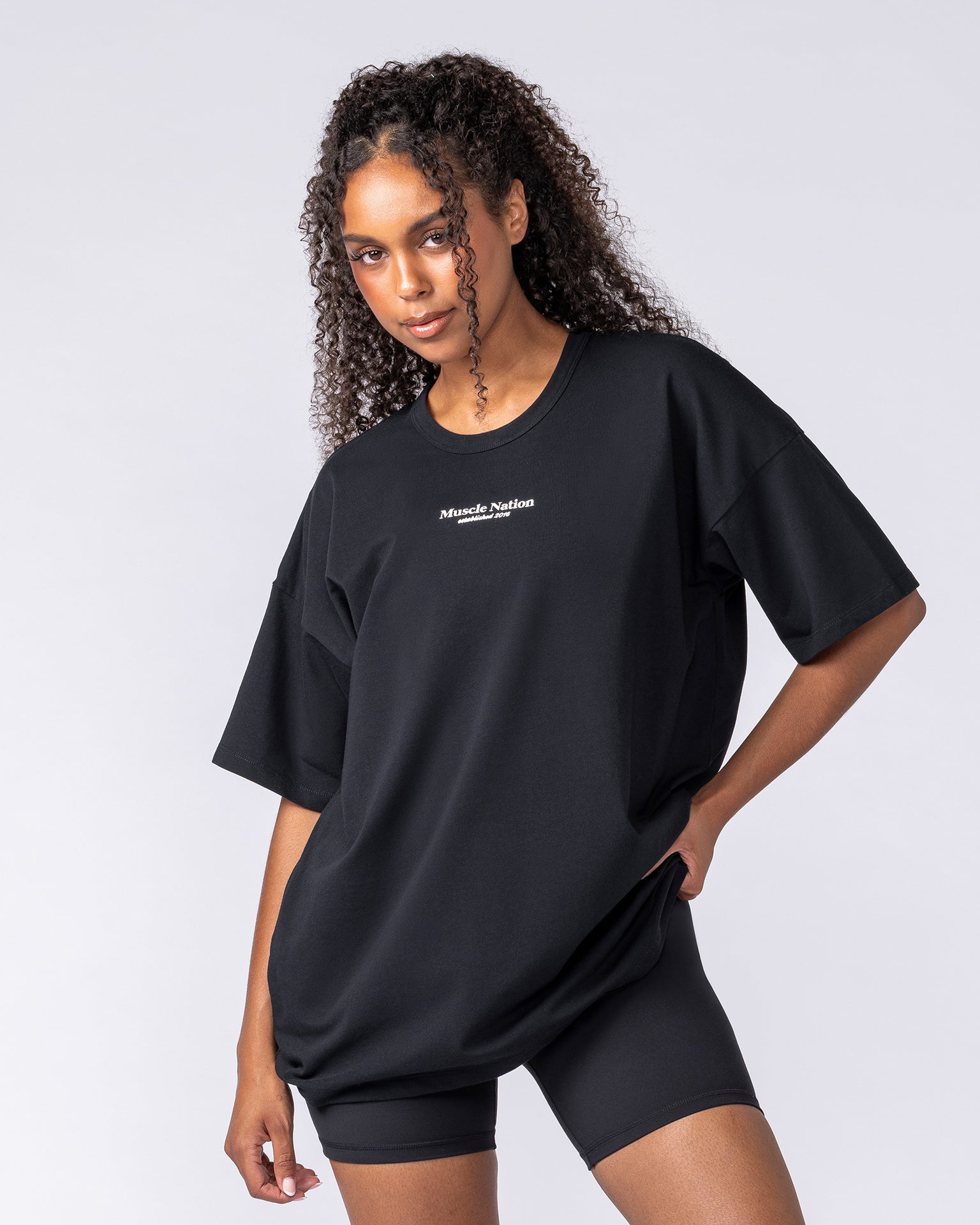 Sports Division Oversized Tee - Black