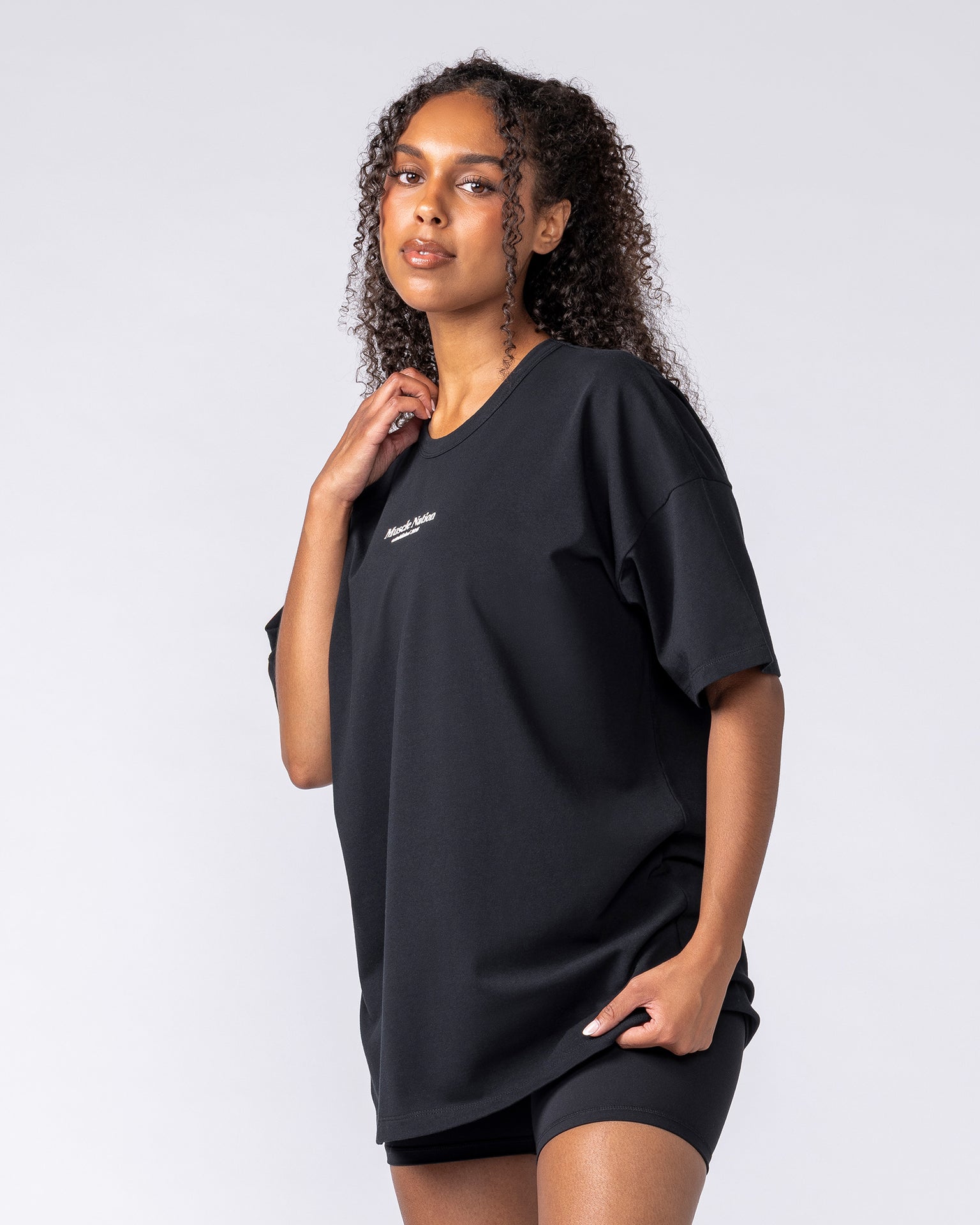 Sports Division Oversized Tee - Black
