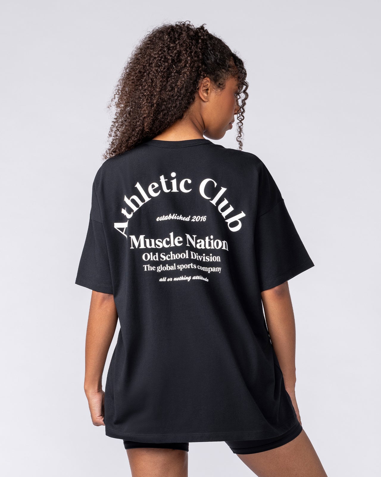 Sports Division Oversized Tee - Black