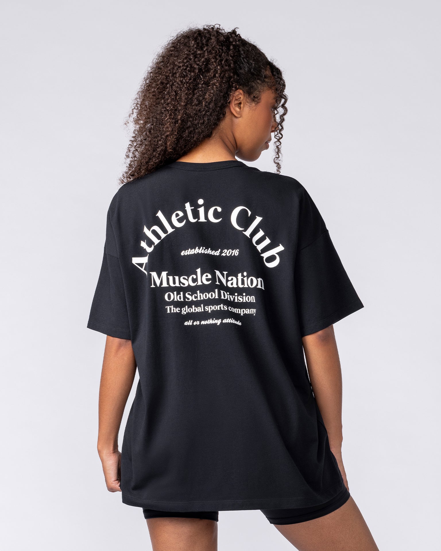Sports Division Oversized Tee - Black