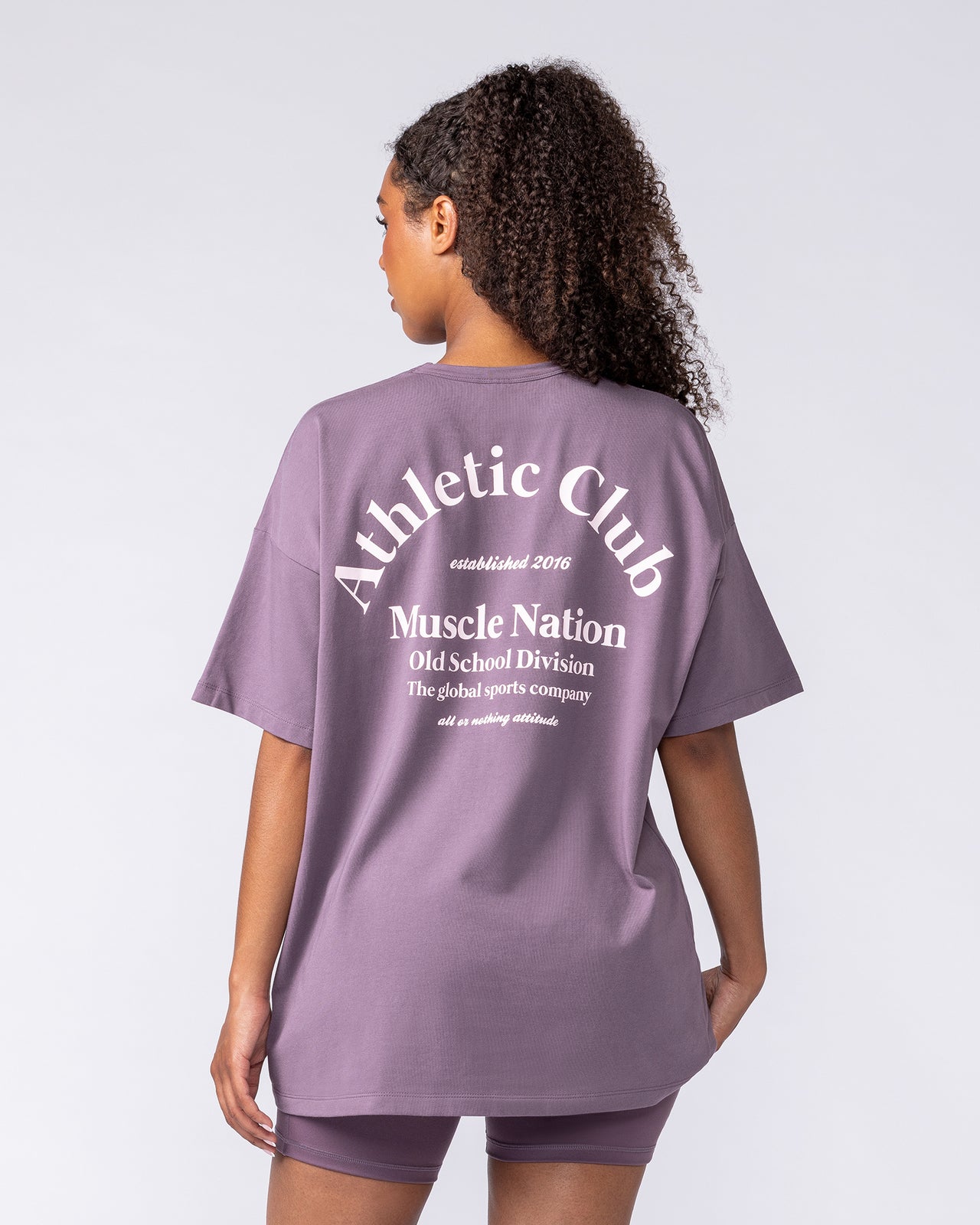 Sports Division Oversized Tee - Dark Thistle