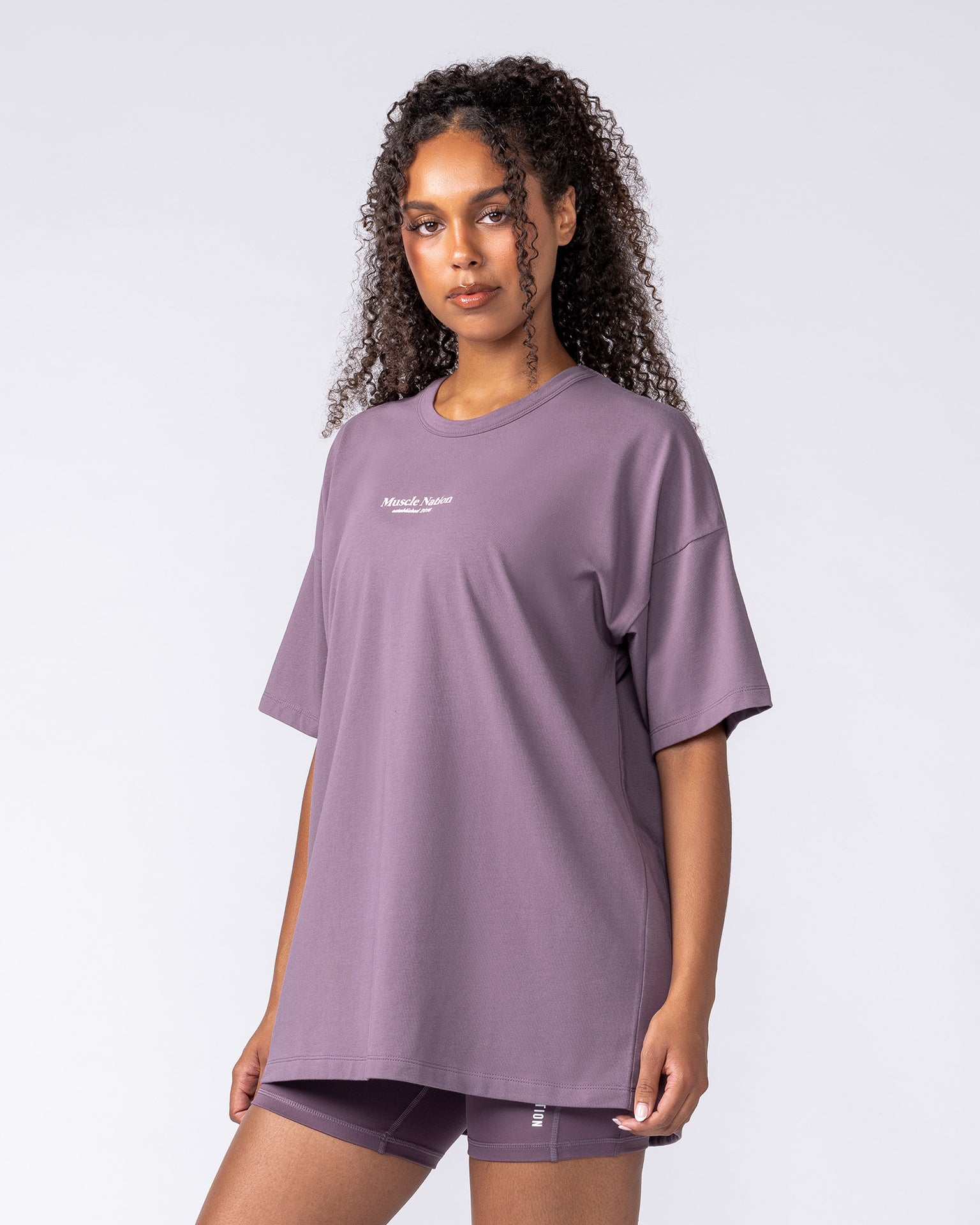 Sports Division Oversized Tee - Dark Thistle