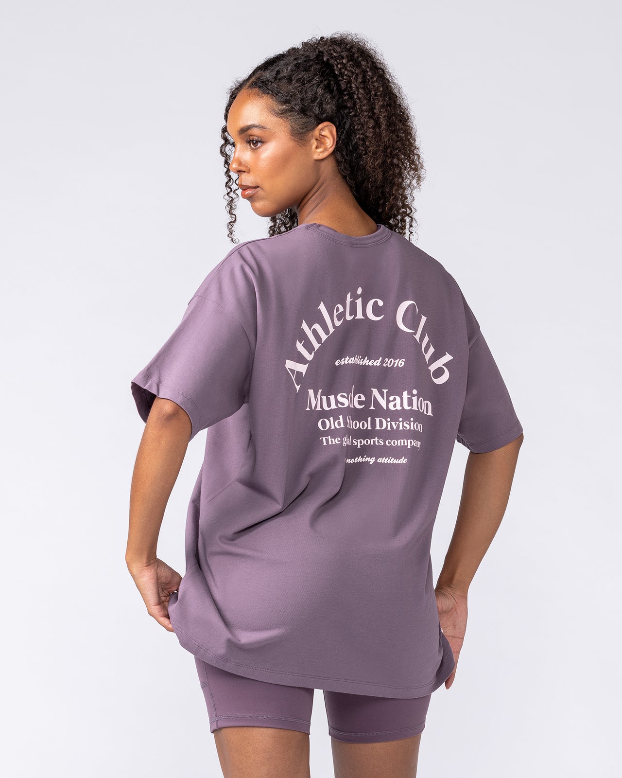 Sports Division Oversized Tee - Dark Thistle
