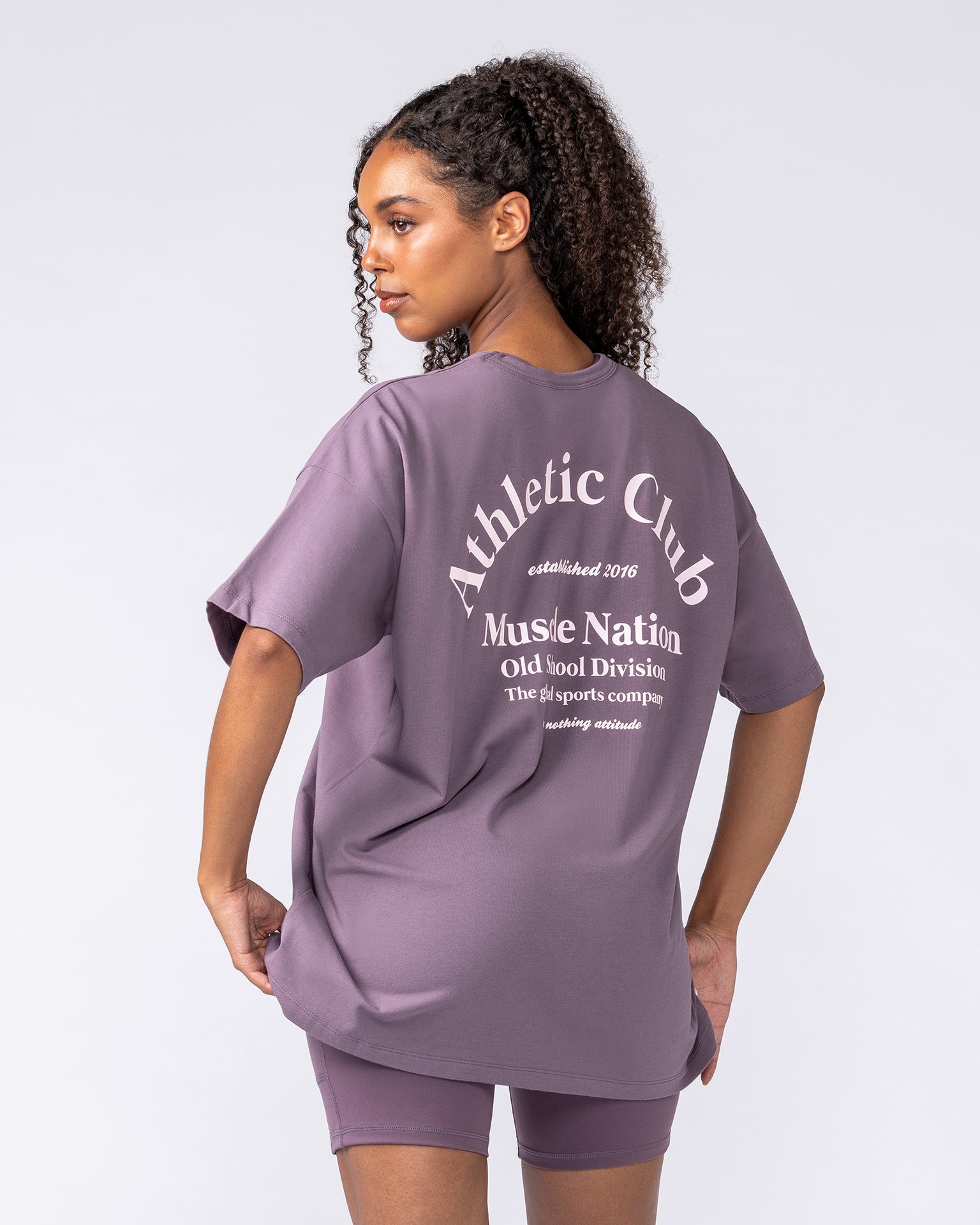 Sports Division Oversized Tee - Dark Thistle