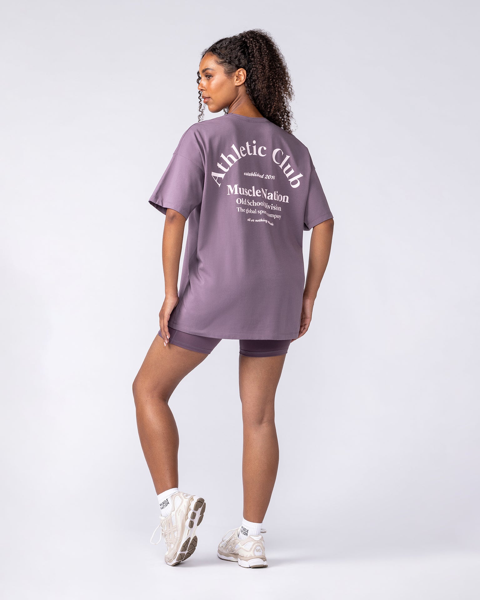 Sports Division Oversized Tee - Dark Thistle