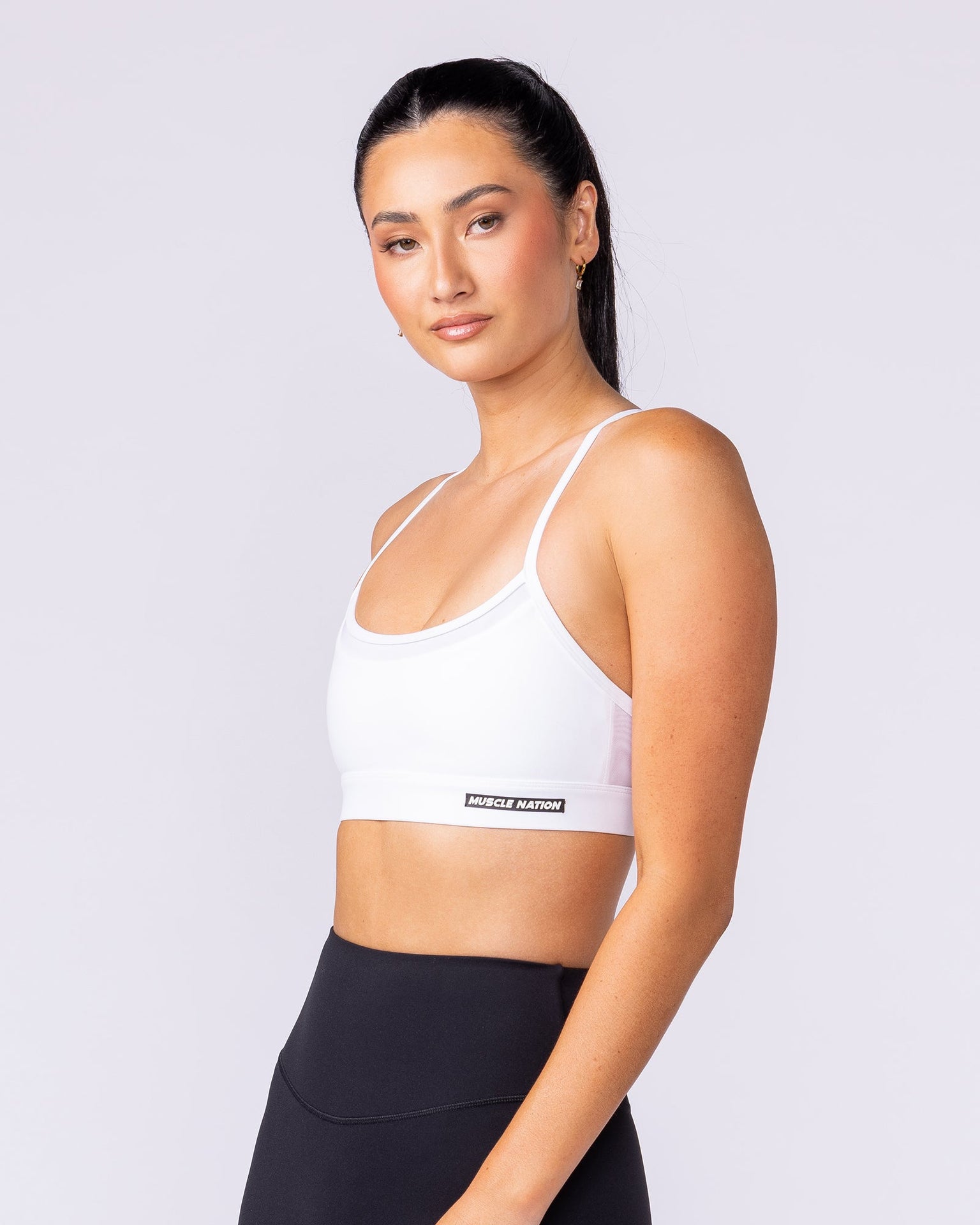 Stadium Bra - White-Sports Bras-XS-1125108WHT-XS-MNAPPRL46593-3-Muscle Nation