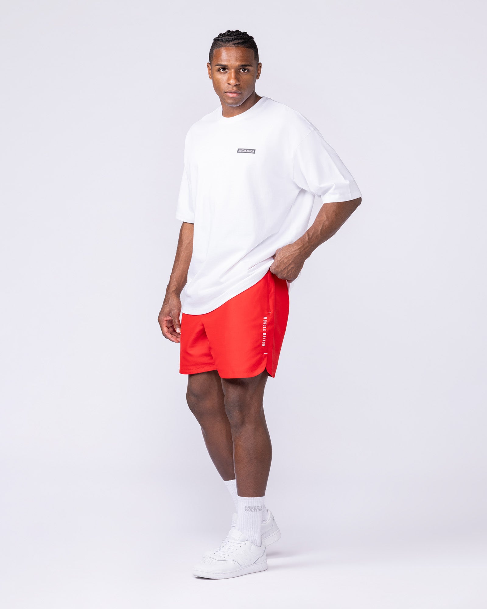 Standard Shorts Red | Men's Gym Shorts | Muscle Nation