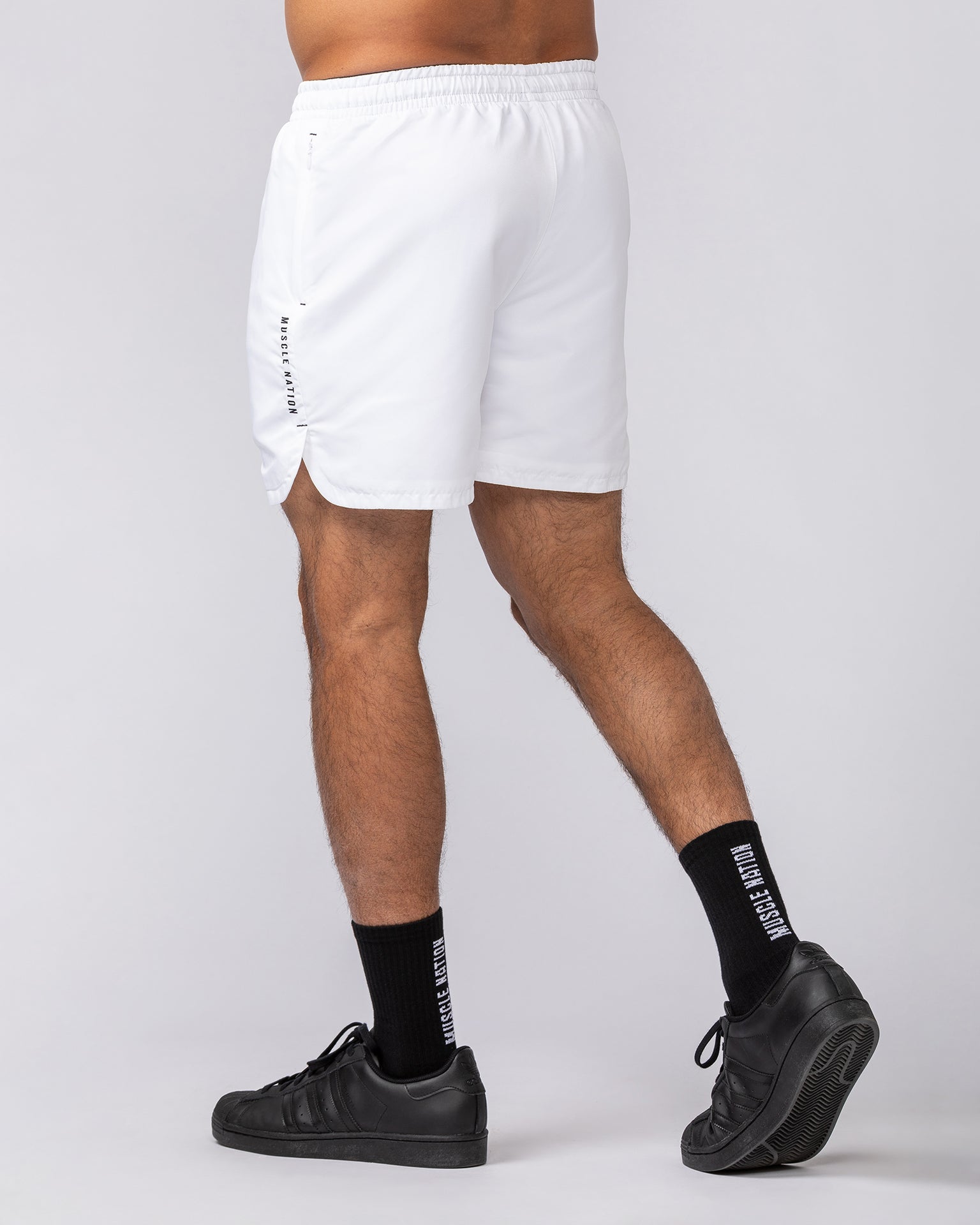 Standard Shorts - White-Shorts-S-072501WHT-S-MNAPPRL42830-2-Muscle Nation