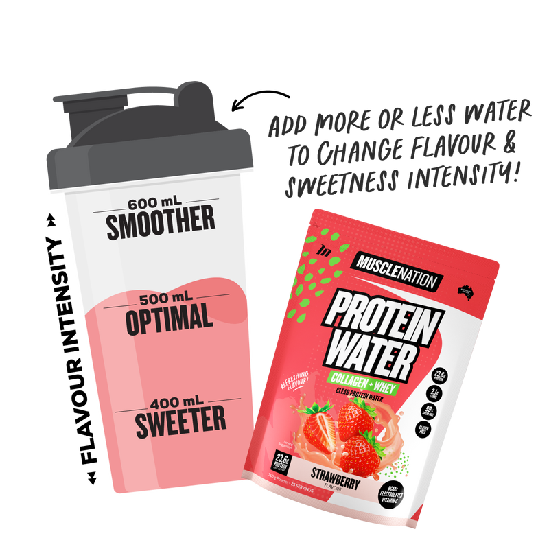 PROTEIN WATER - Strawberry - 25 serves-Protein Waters-MNSUPPS0301-9359054001268-4-Muscle Nation