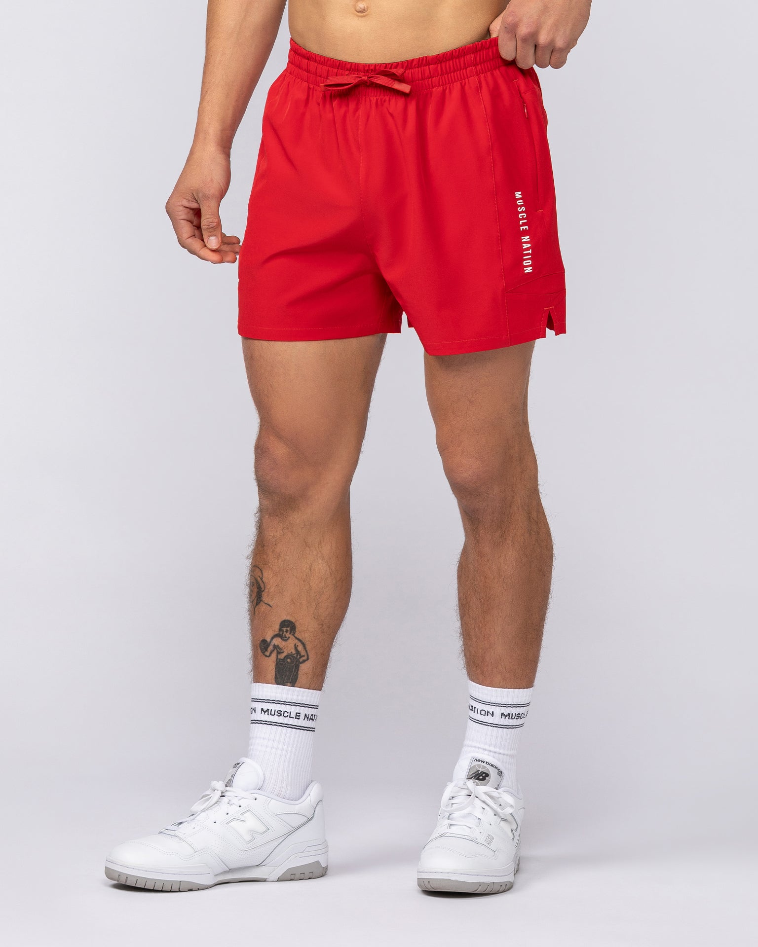 Streamline Training 3" Shorts - Urban Red-Shorts-S-082529URBRD-S-MNAPPRL43371-2-Muscle Nation