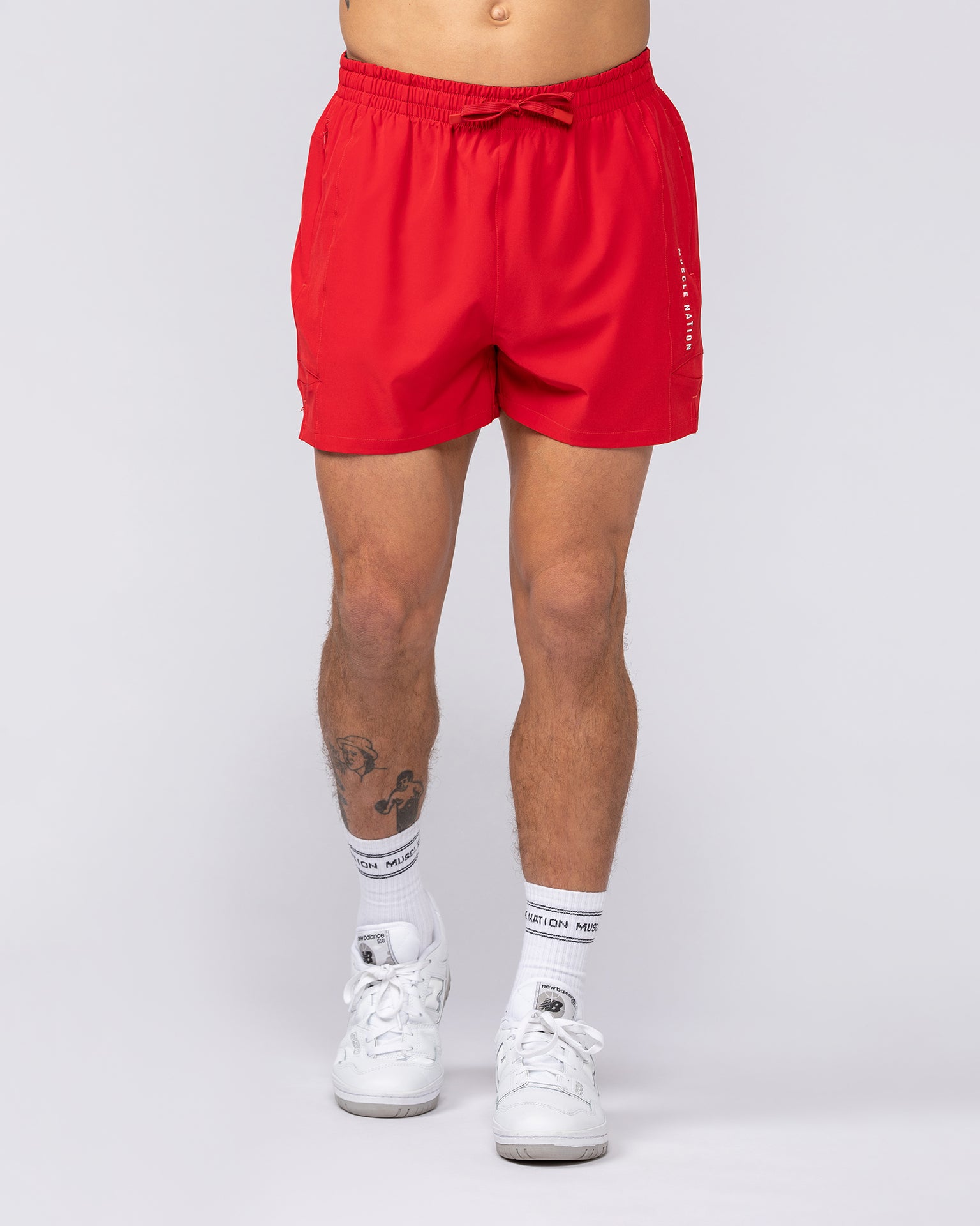 Streamline Training 3" Shorts - Urban Red-Shorts-S-082529URBRD-S-MNAPPRL43371-3-Muscle Nation