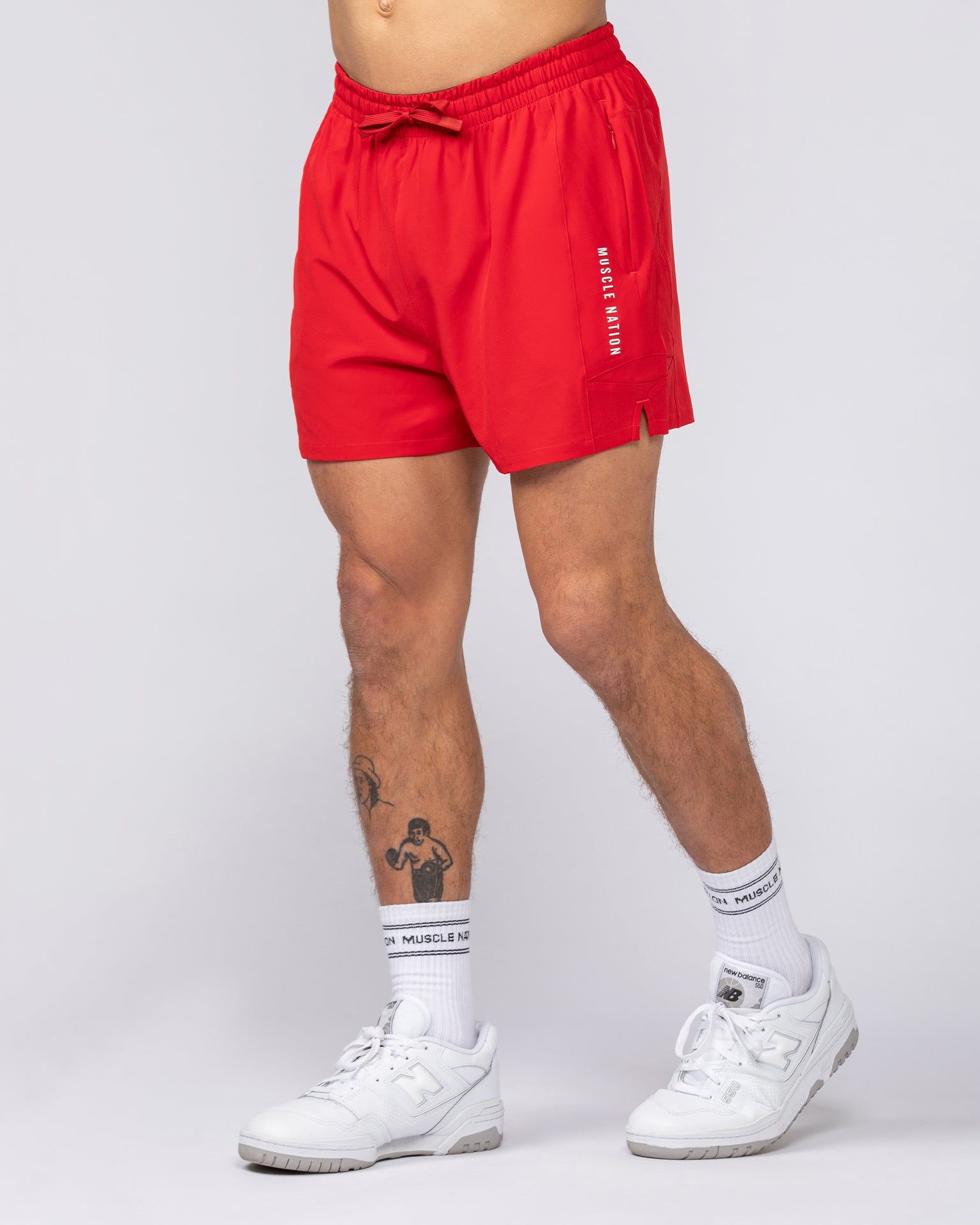 Streamline Training 3" Shorts - Urban Red-Shorts-S-082529URBRD-S-MNAPPRL43371-4-Muscle Nation