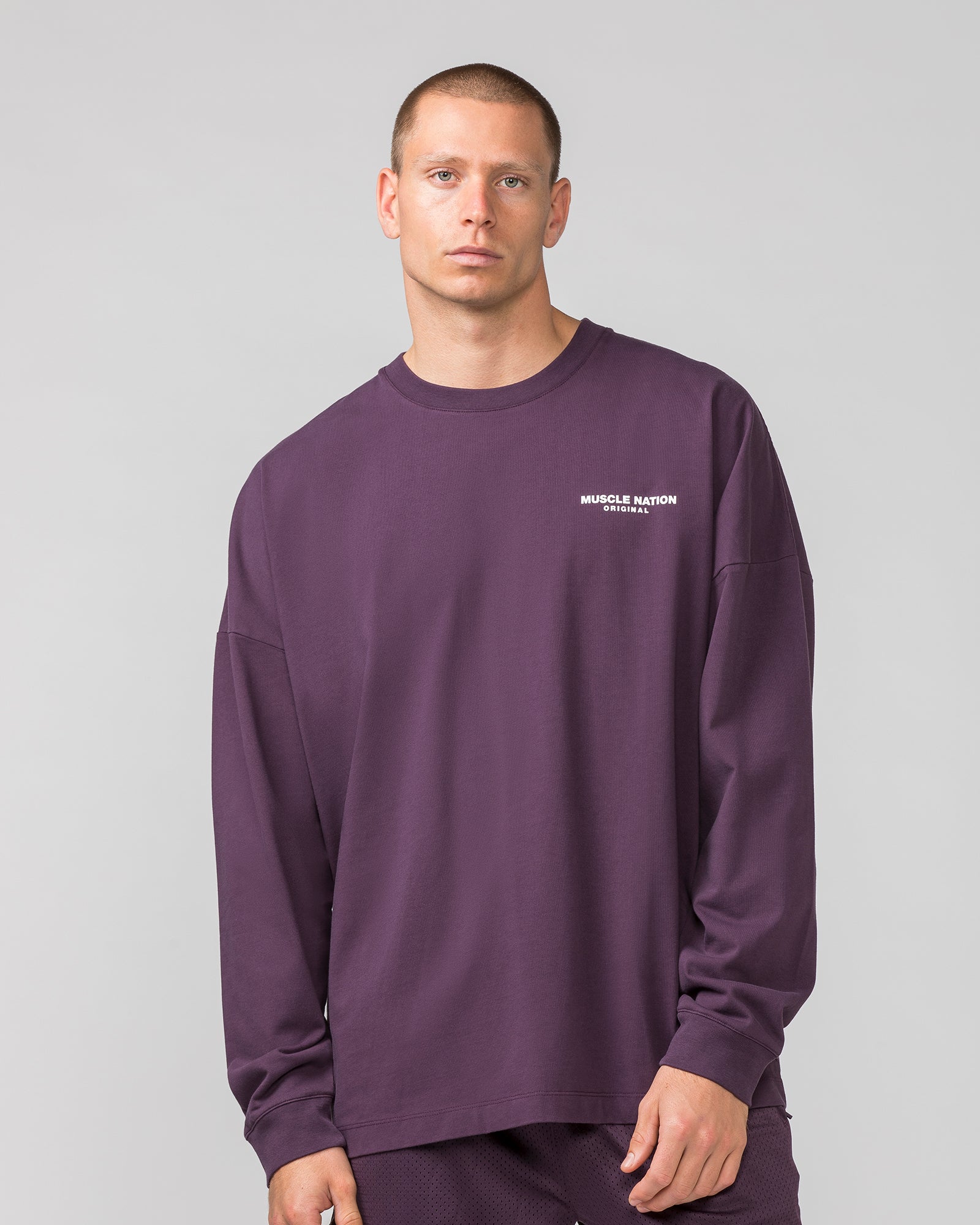 Worldwide Long Sleeve Tee - Midnight Plum