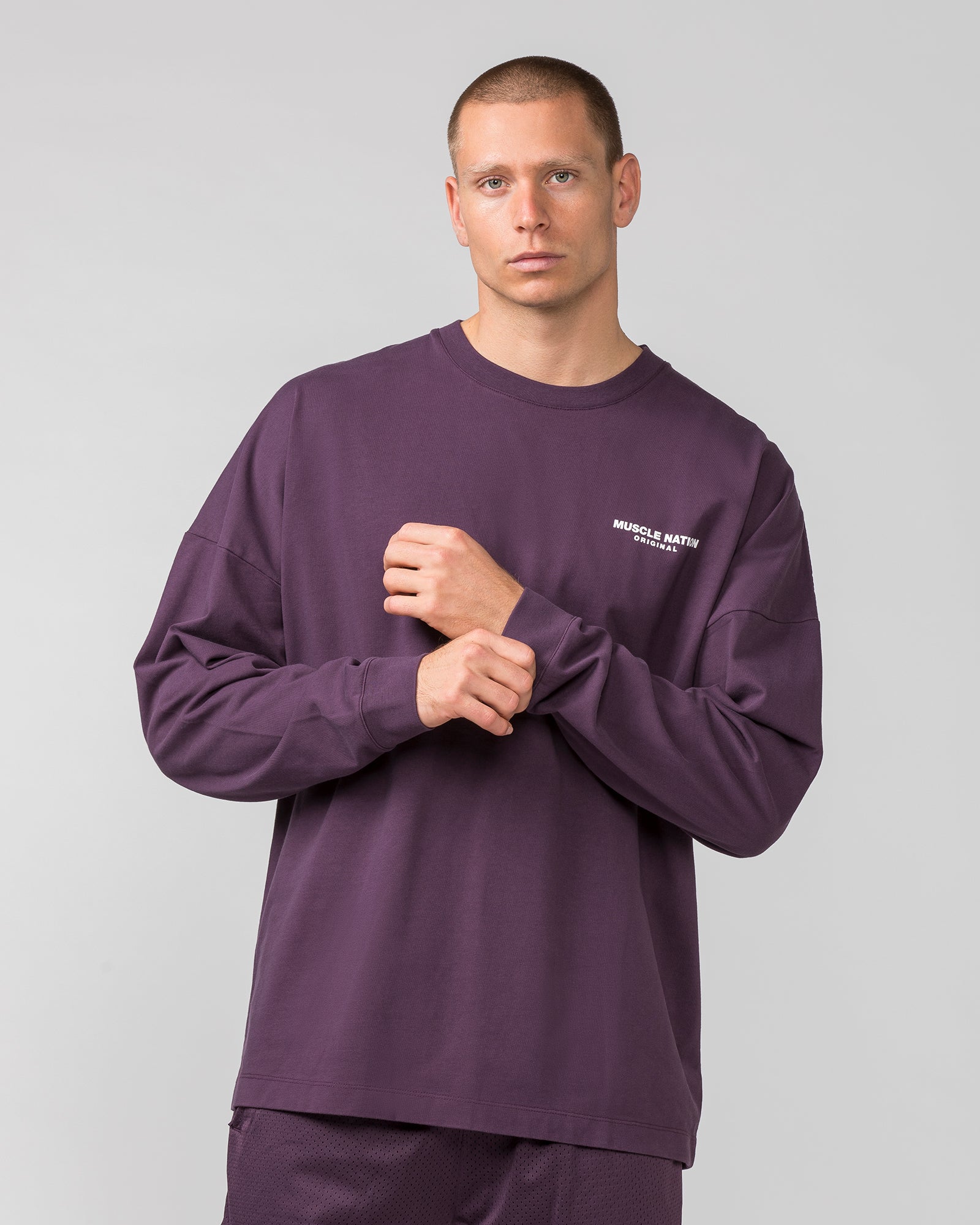 Worldwide Long Sleeve Tee - Midnight Plum