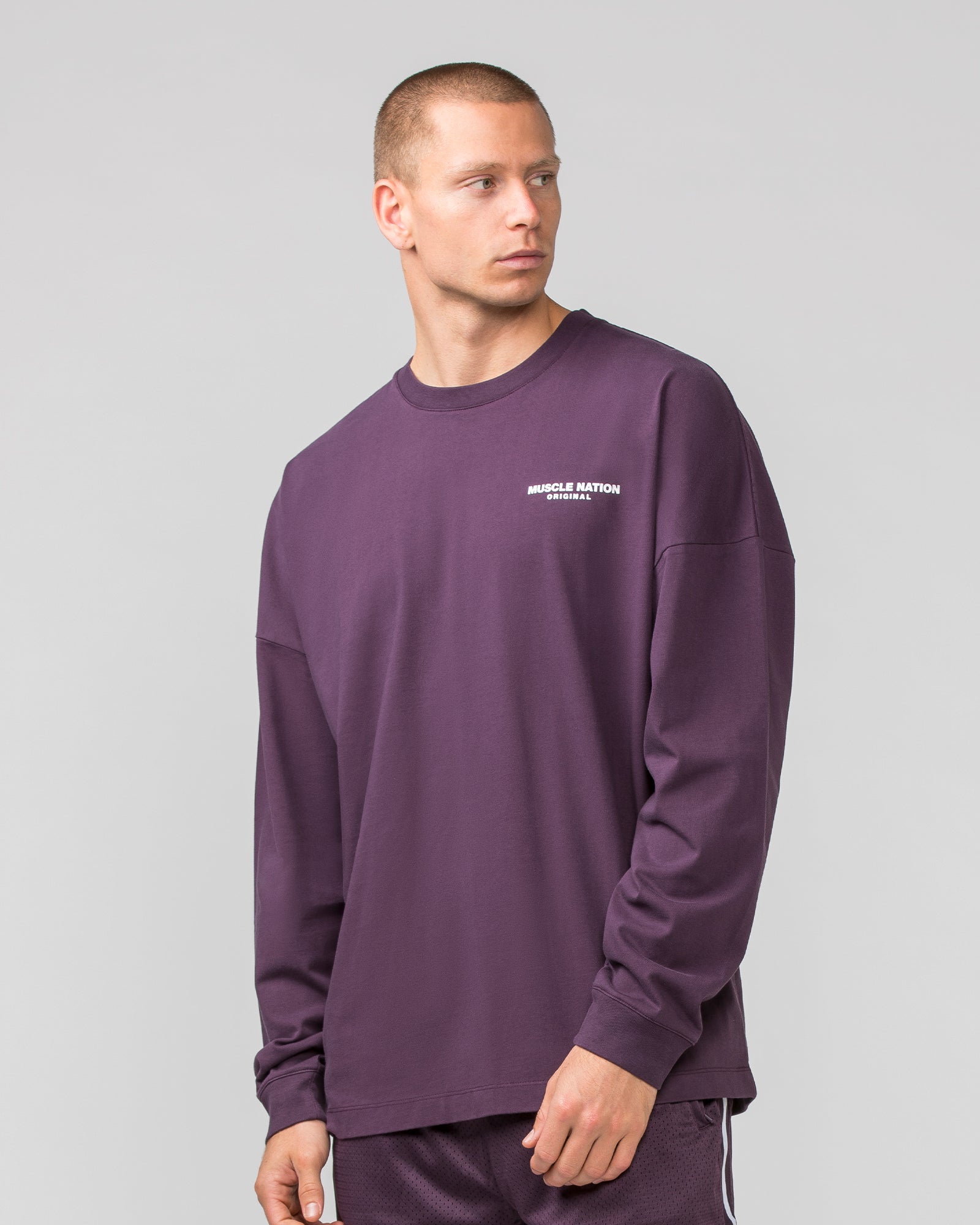 Worldwide Long Sleeve Tee - Midnight Plum