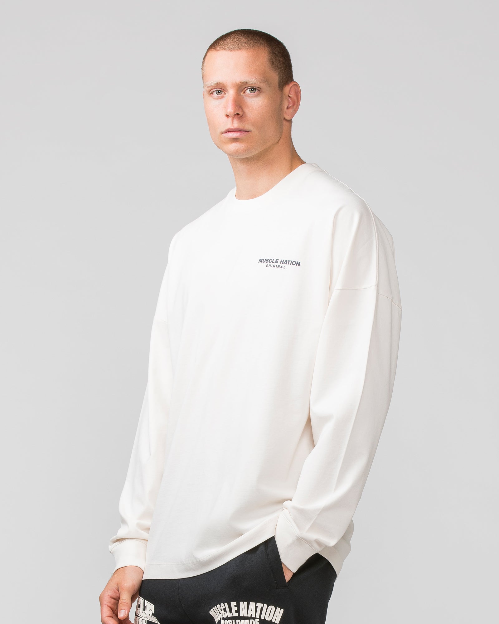 Worldwide Long Sleeve Tee - Travertine