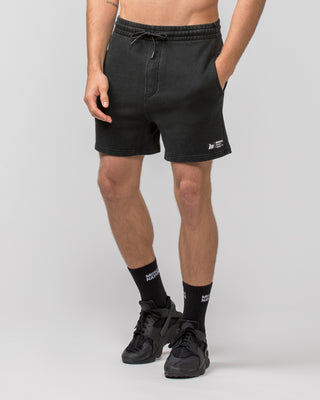 Sweat 5" Shorts - Washed Black-Shorts-S-032444WSHBLK-S-MNAPPRL30662-1-Muscle Nation