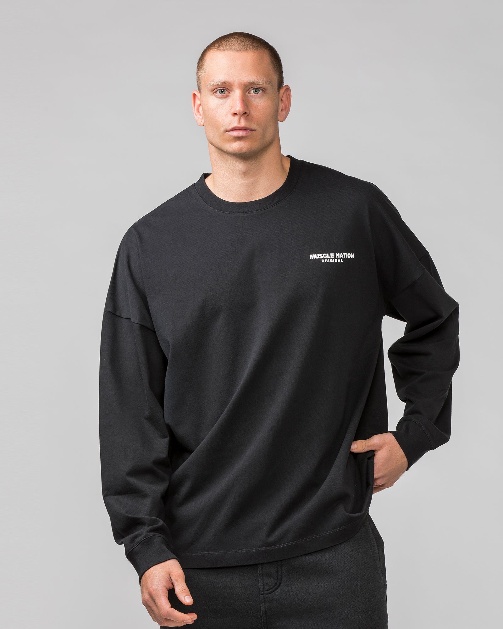 Worldwide Long Sleeve Tee - Black