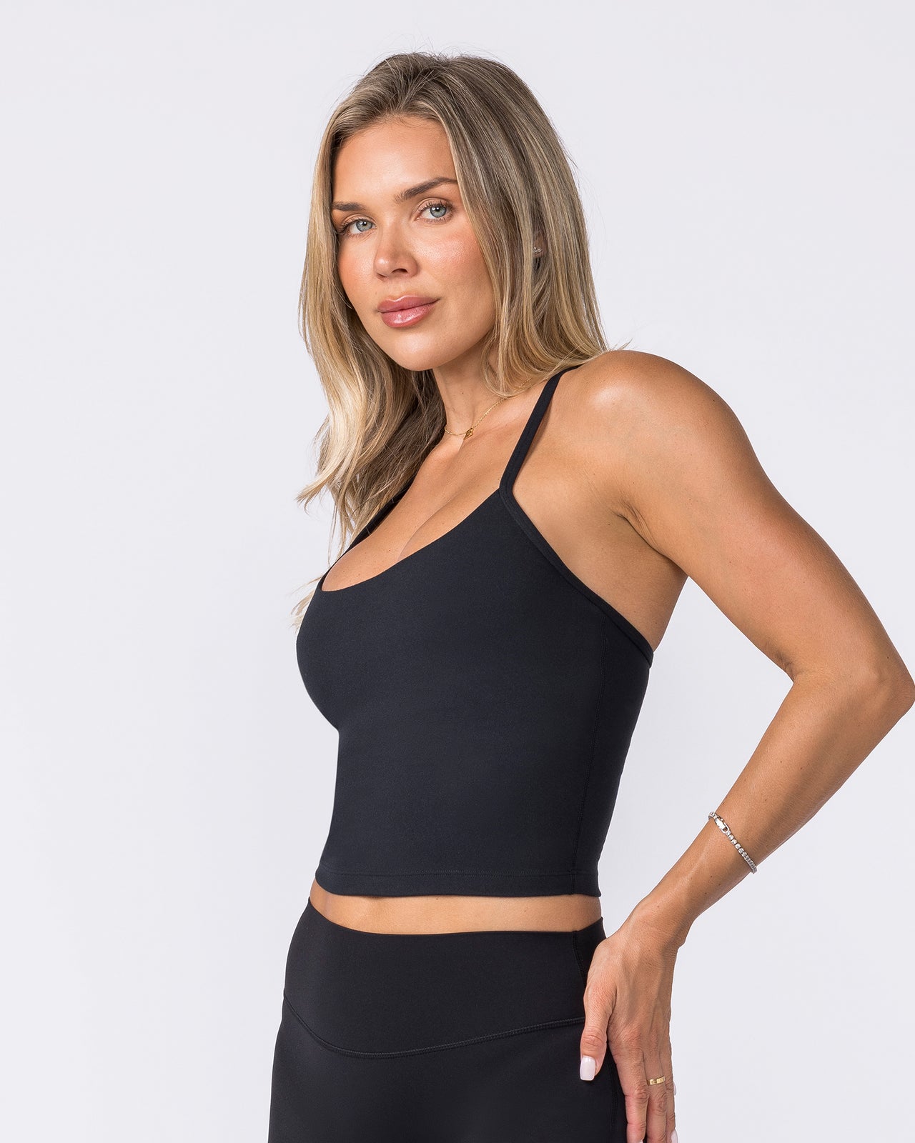 Stride Bra Tank - Black-Singlets & Tanks-XXS-042613BLK-XXS-MNAPPRL50144-4-Muscle Nation