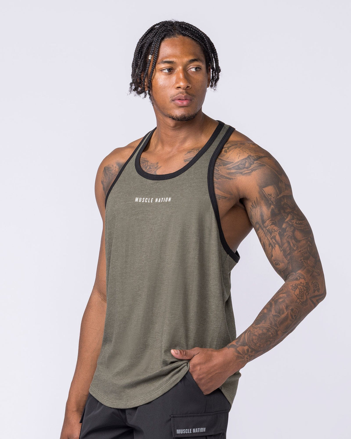 Striker Y Back Singlet Dark Marl