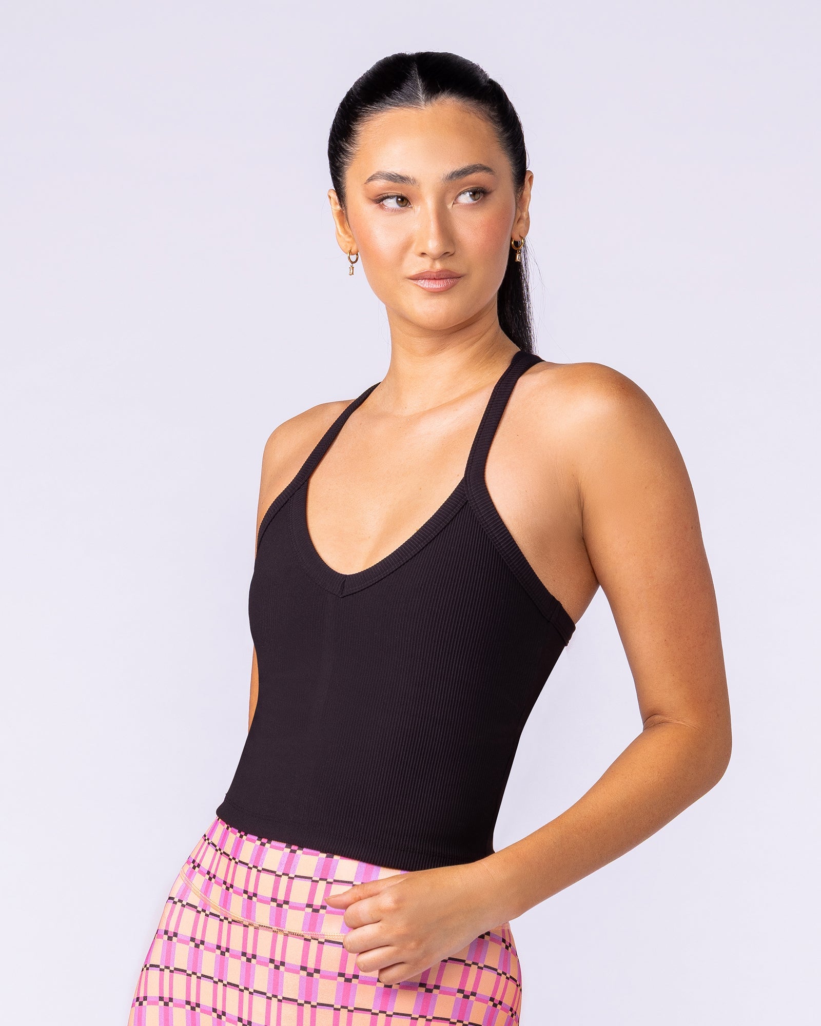 Stunner Rib Bra Tank - Black-Singlets & Tanks-XXS-112510BLK-XXS-MNAPPRL46601-3-Muscle Nation