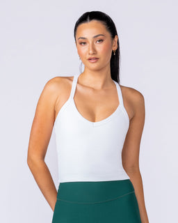 Stunner Rib Bra Tank - White-Singlets & Tanks-XXS-112510WHT-XXS-MNAPPRL46610-1-Muscle Nation