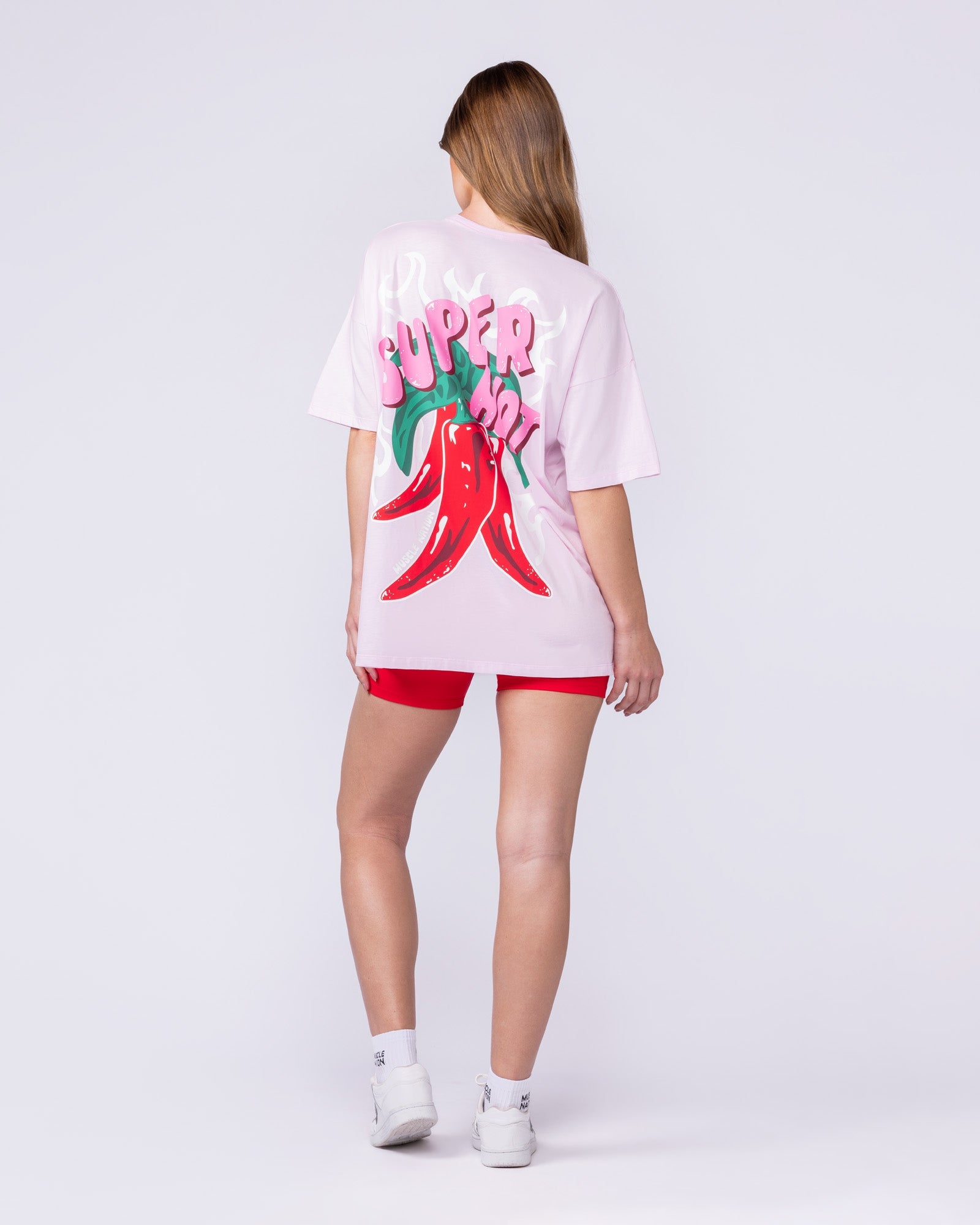 Super Hot Oversized Tee - Pink Lady-T-Shirts-XXS-112543PKLY-XXS-MNAPPRL46619-6-Muscle Nation