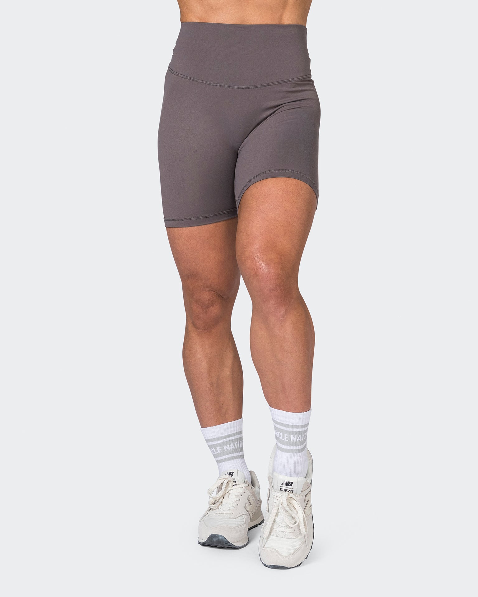 Ultra Signature Bike Shorts - Peppercorn-Shorts-XXS-052305PPCRN-XXS-MNAPPRL24612-2-Muscle Nation