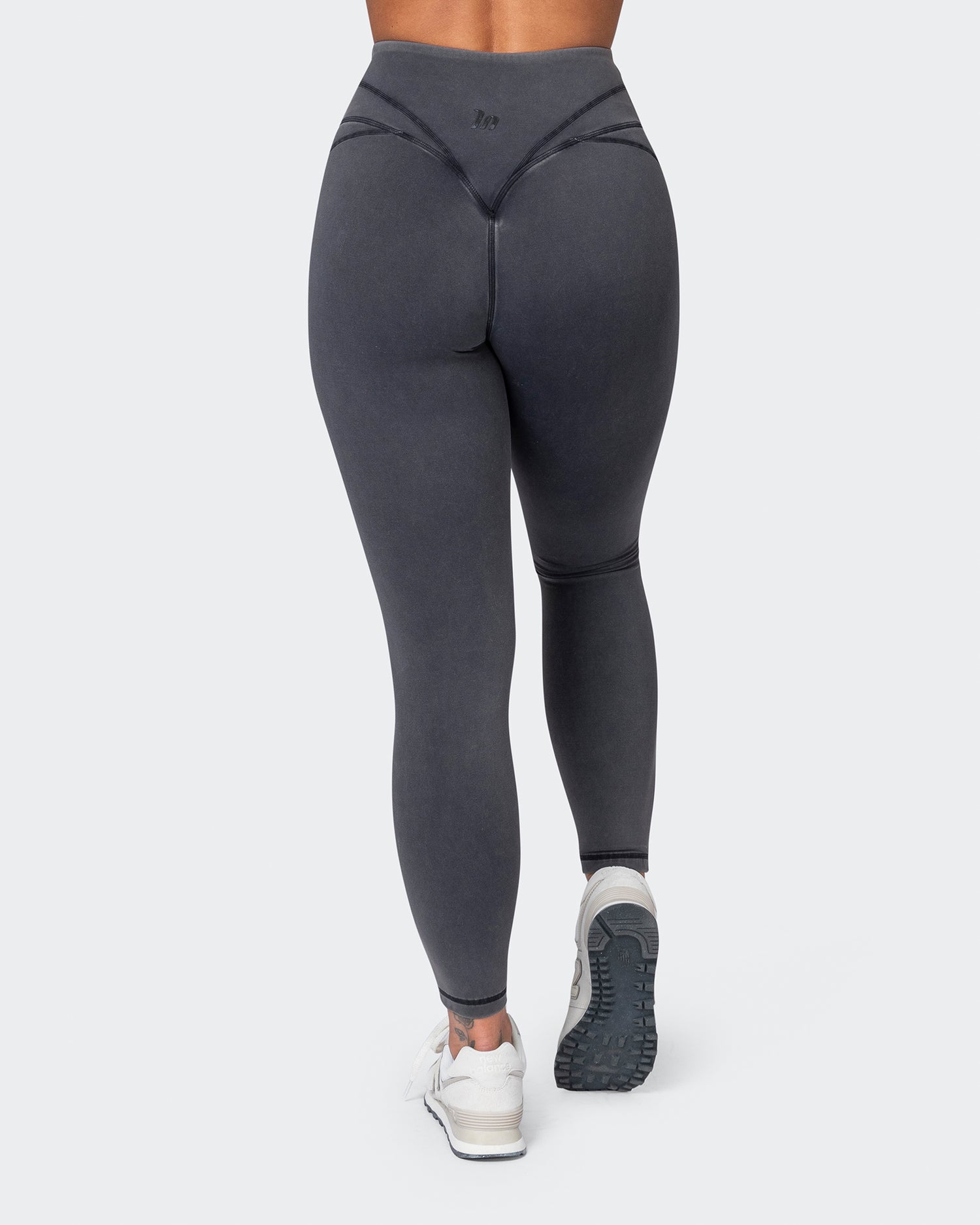 Second Skin Ankle Length Leggings - Washed Black - Muscle Nation
