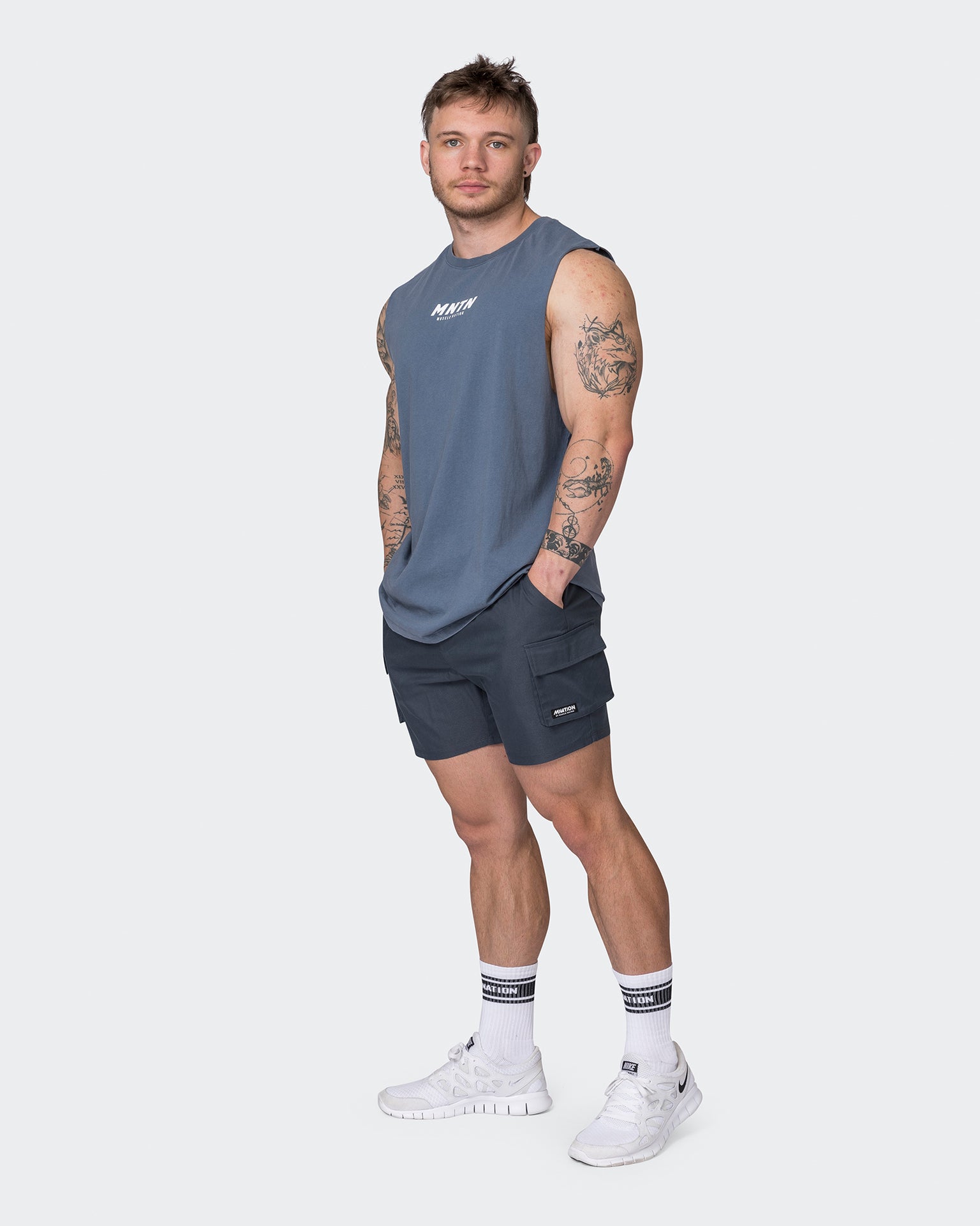 Daily Cargo 5" Shorts - Thunder-Shorts-S-042346THNDR-S-MNAPPRL24168-7-Muscle Nation