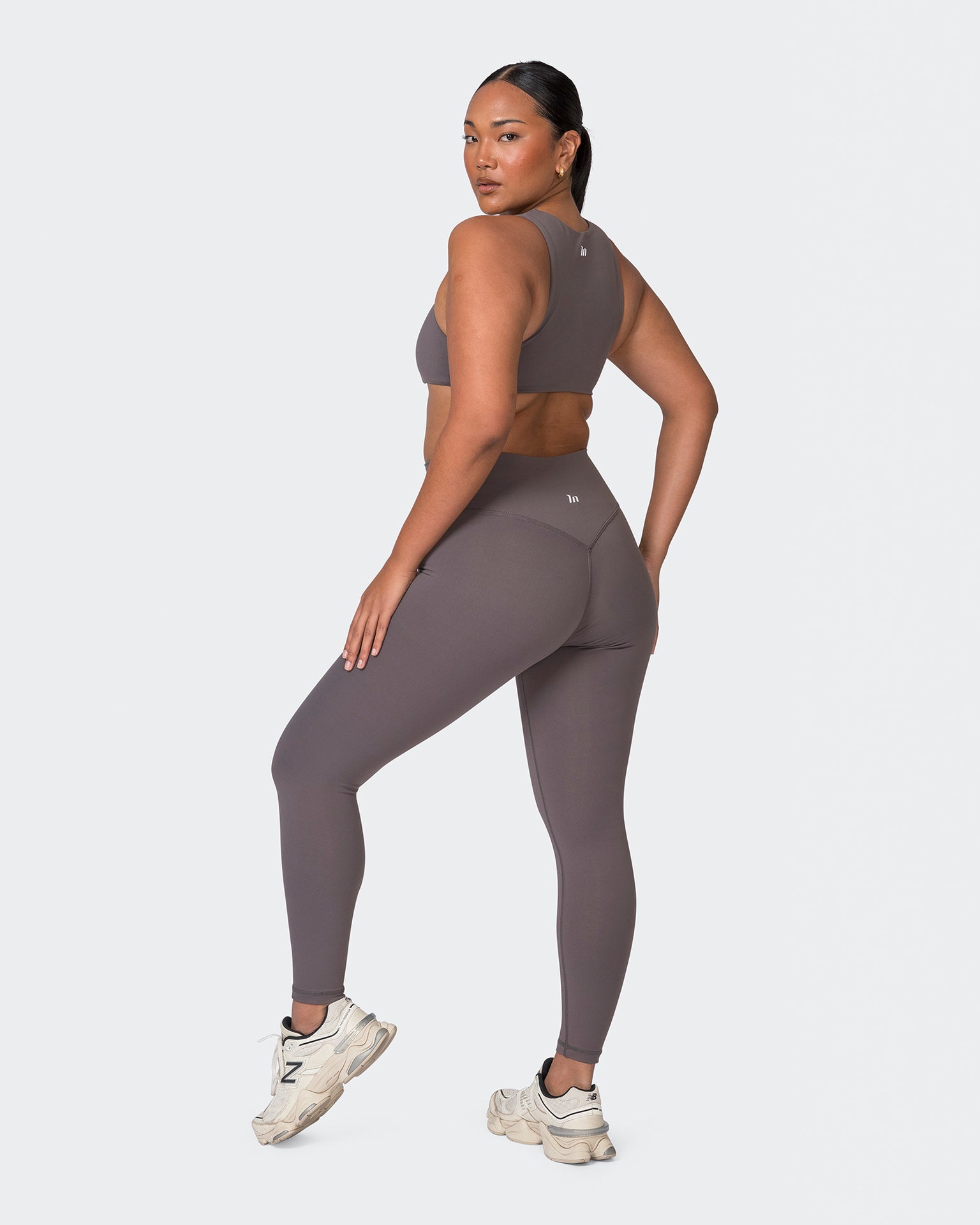 Ultra Signature Ankle Length Leggings - Peppercorn-Leggings-XXS-052304PPCRN-XXS-MNAPPRL24558-7-Muscle Nation