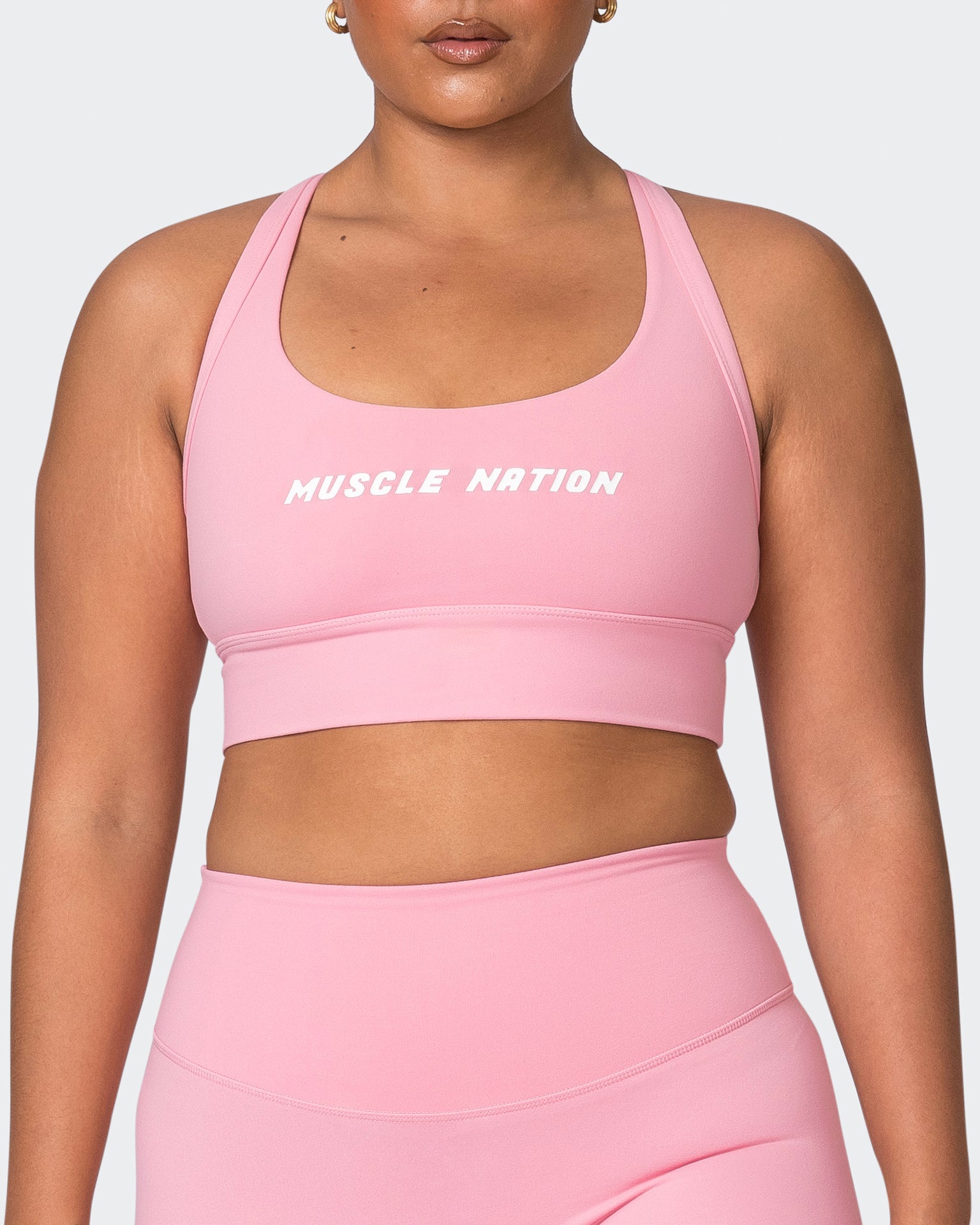Muscle Nation Snatched Bra Strawberry Pink