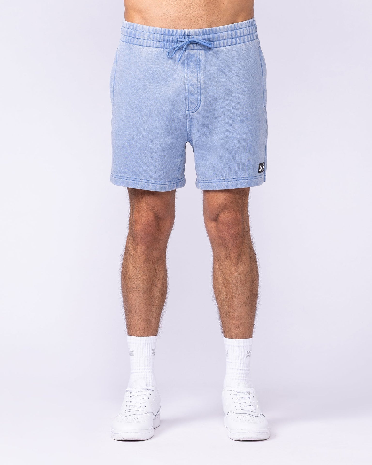 Sweat 5" Shorts - Washed Pacific-Shorts-S-1125162WPCF-S-MNAPPRL47828-3-Muscle Nation