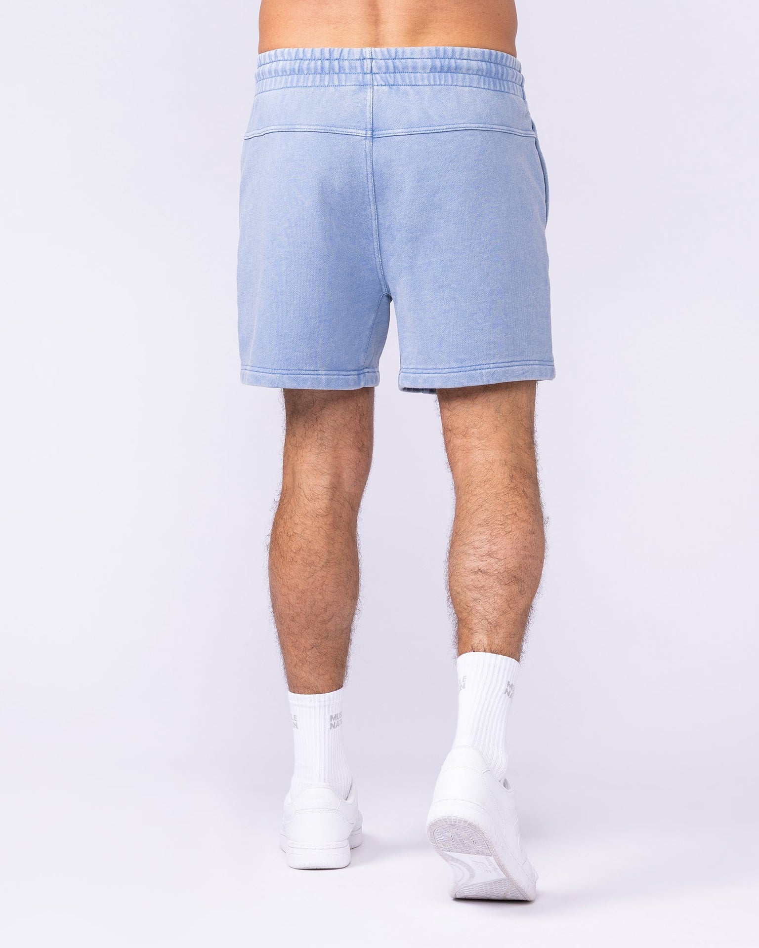 Sweat 5" Shorts - Washed Pacific-Shorts-S-1125162WPCF-S-MNAPPRL47828-5-Muscle Nation