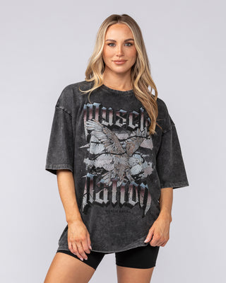 Take Flight Vintage Oversized Tee - Washed Black-T-Shirts-XS-082535WSHBLK-XS-MNAPPRL43993-6-Muscle Nation