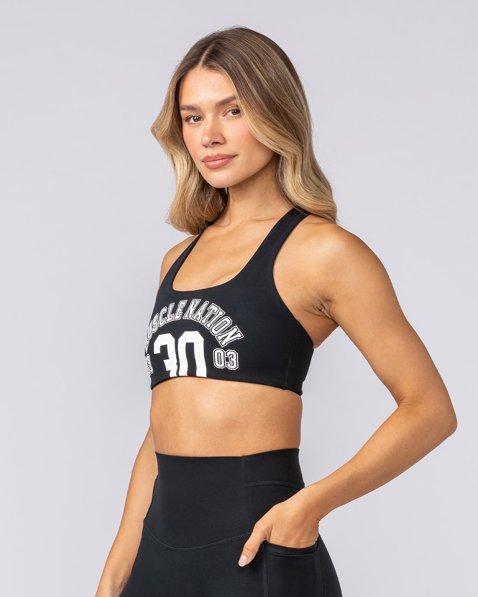Takeover Bra - Black-Sports Bras-XXS-092501BLK-XXS-MNAPPRL44420-2-Muscle Nation