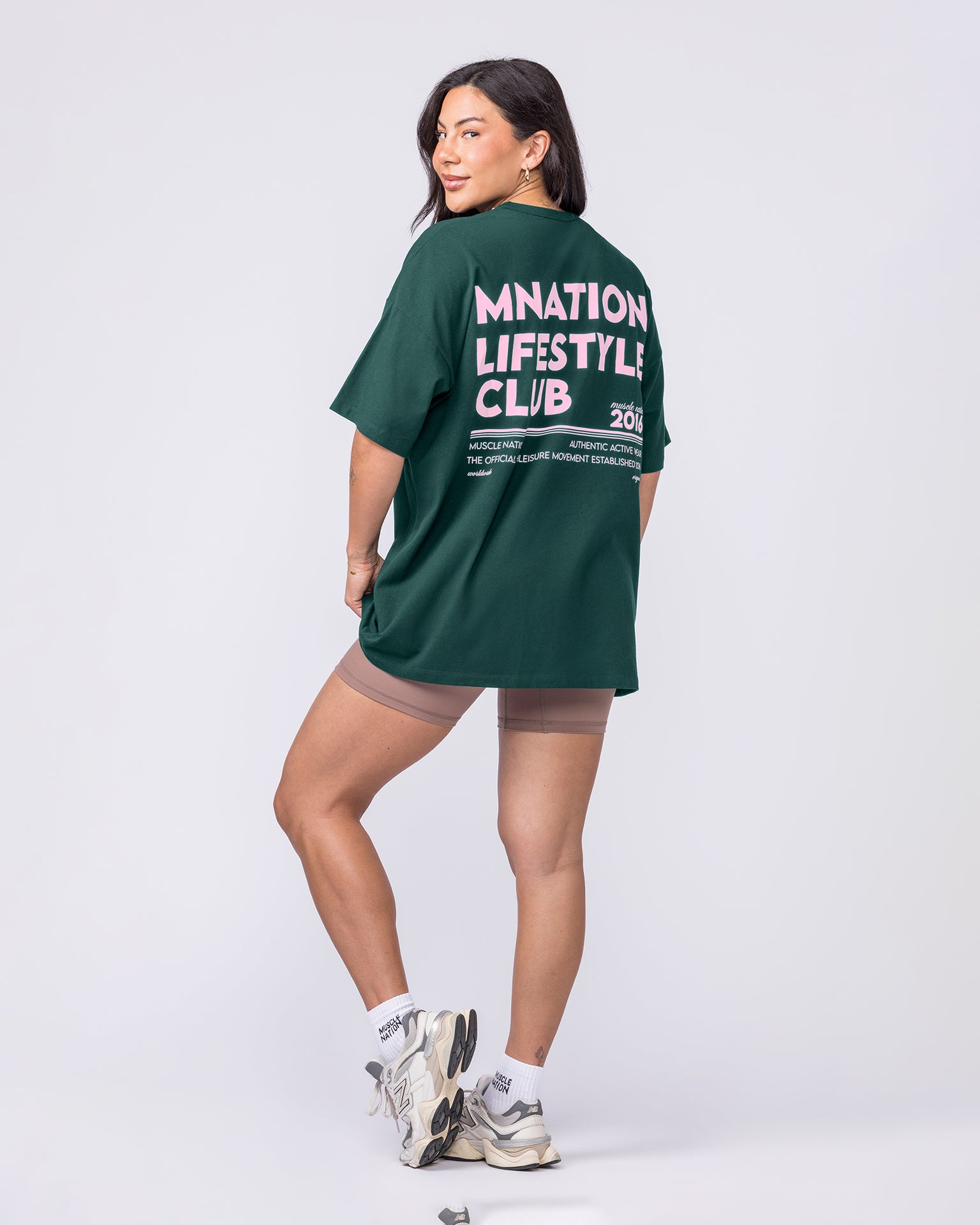 Lifestyle Club Oversized Tee - Sporting Green-T-Shirts-XXS-012620SPTGRN-XXS-MNAPPRL48814-5-Muscle Nation