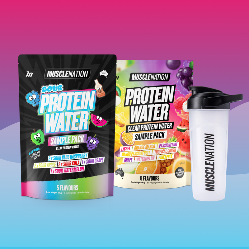 Protein Water Sample Pack-Clear / Black-1-Muscle Nation