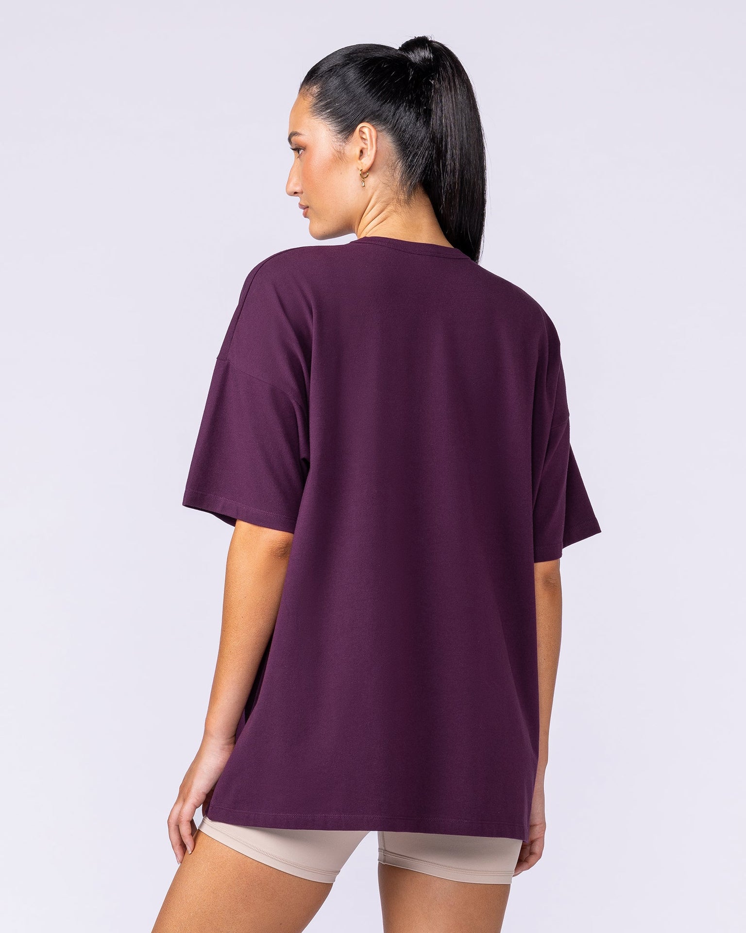 Thicc Oversized Tee - Cranberry-T-Shirts-XXS-112541CBRY-XXS-MNAPPRL46628-2-Muscle Nation