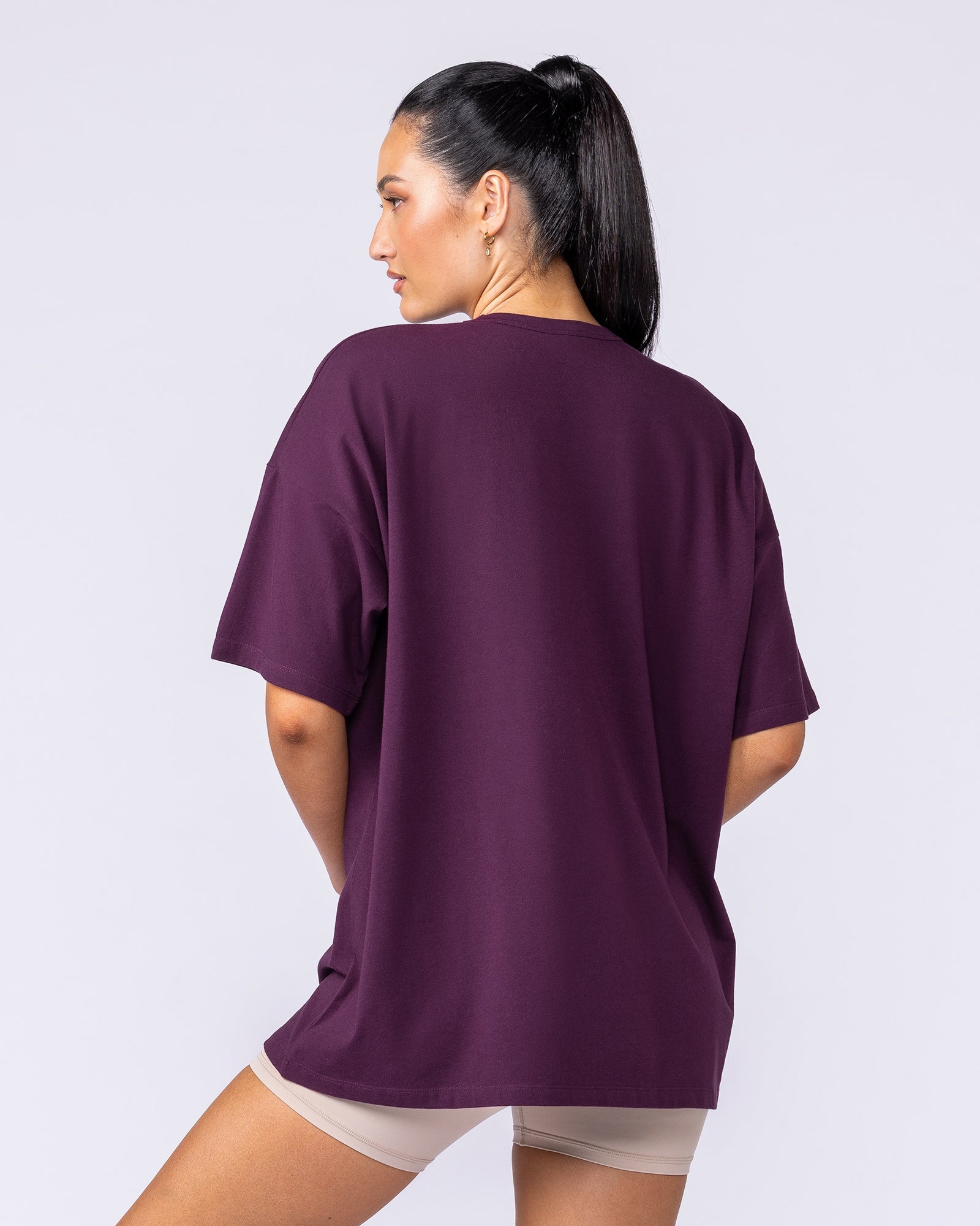 Thicc Oversized Tee - Cranberry-T-Shirts-XXS-112541CBRY-XXS-MNAPPRL46628-5-Muscle Nation